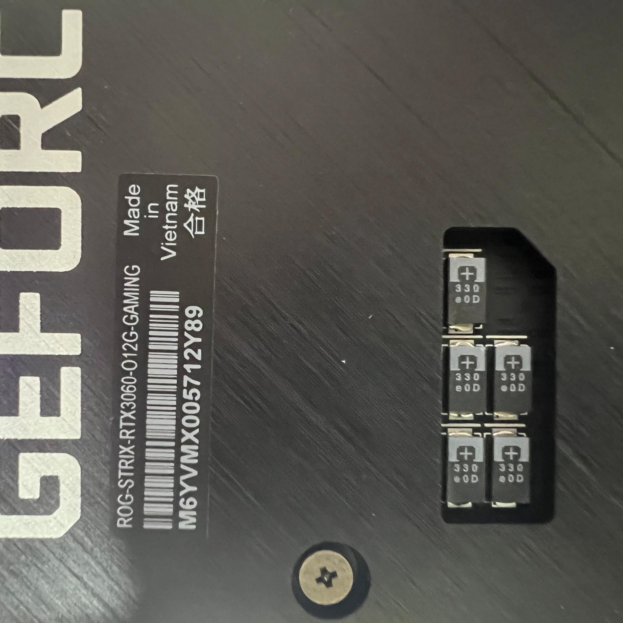 RTX 3060 12G 1080p Card was installed for about 1 day