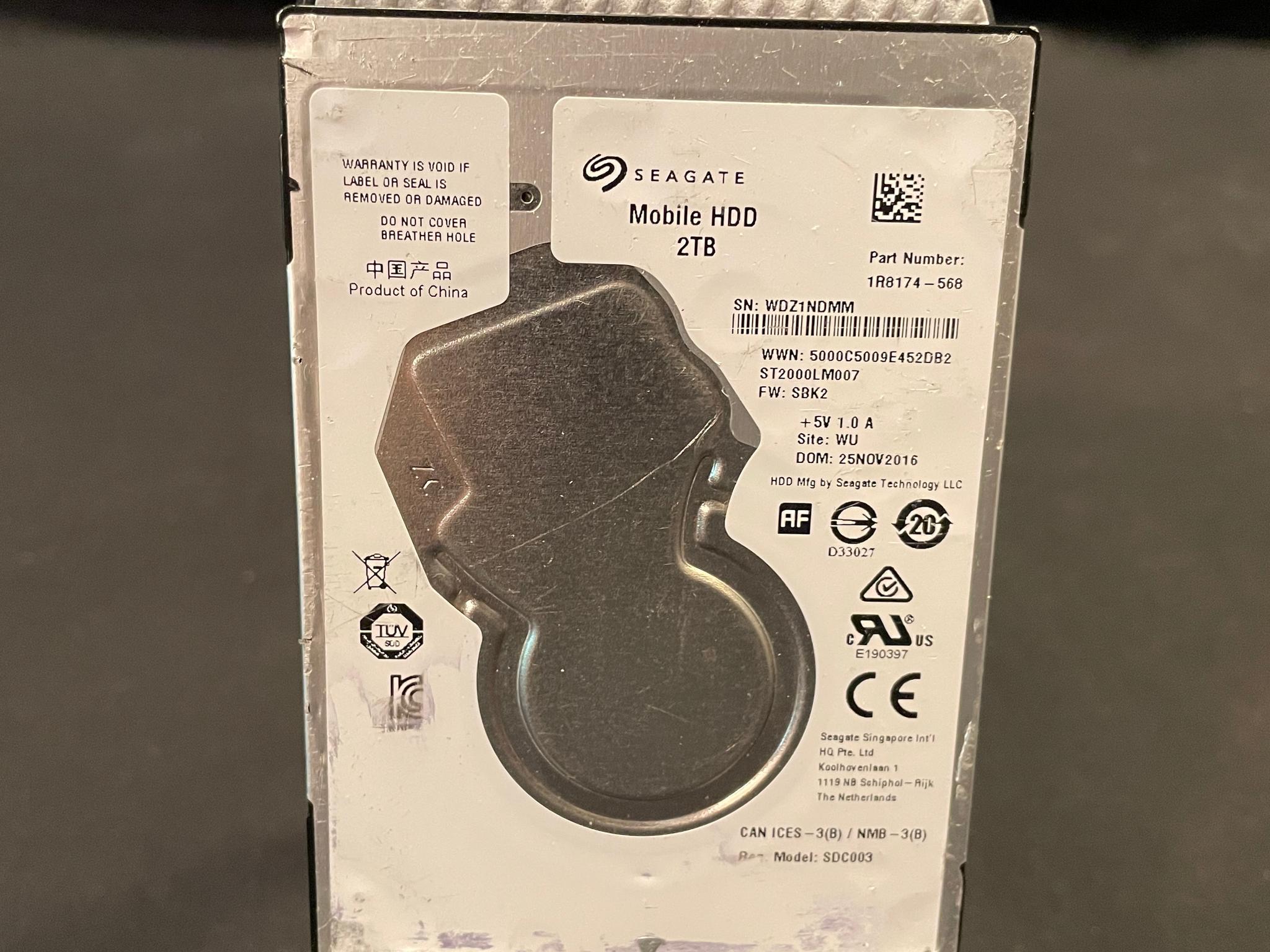 Seagate 2TB Mobile HDD Hard Drive