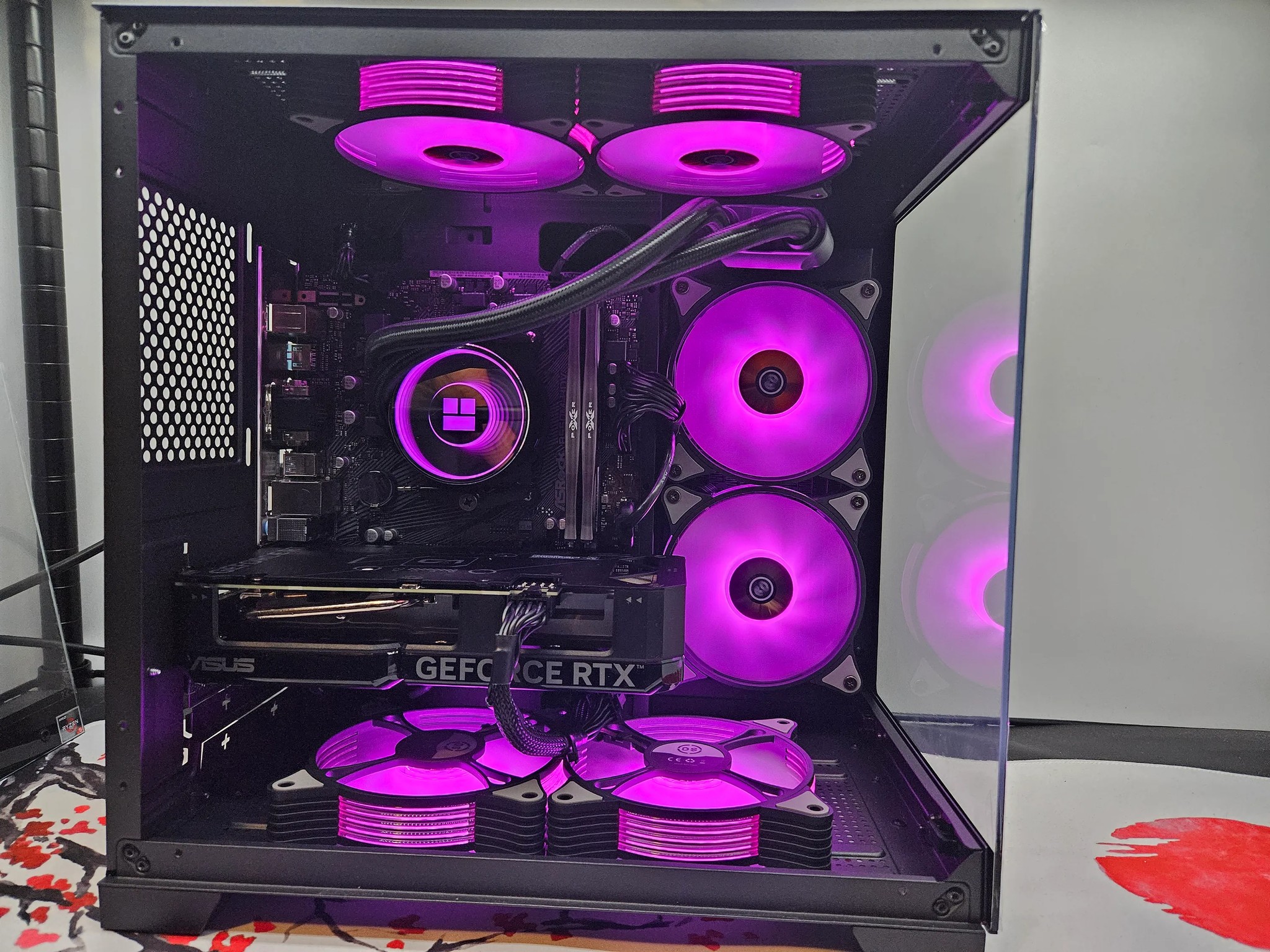 Dark Side Liquid cooled Rig Ryzen 5 5600 / 16GB RAM / 1TB SSD / RTX 4060 **DENTSALE**