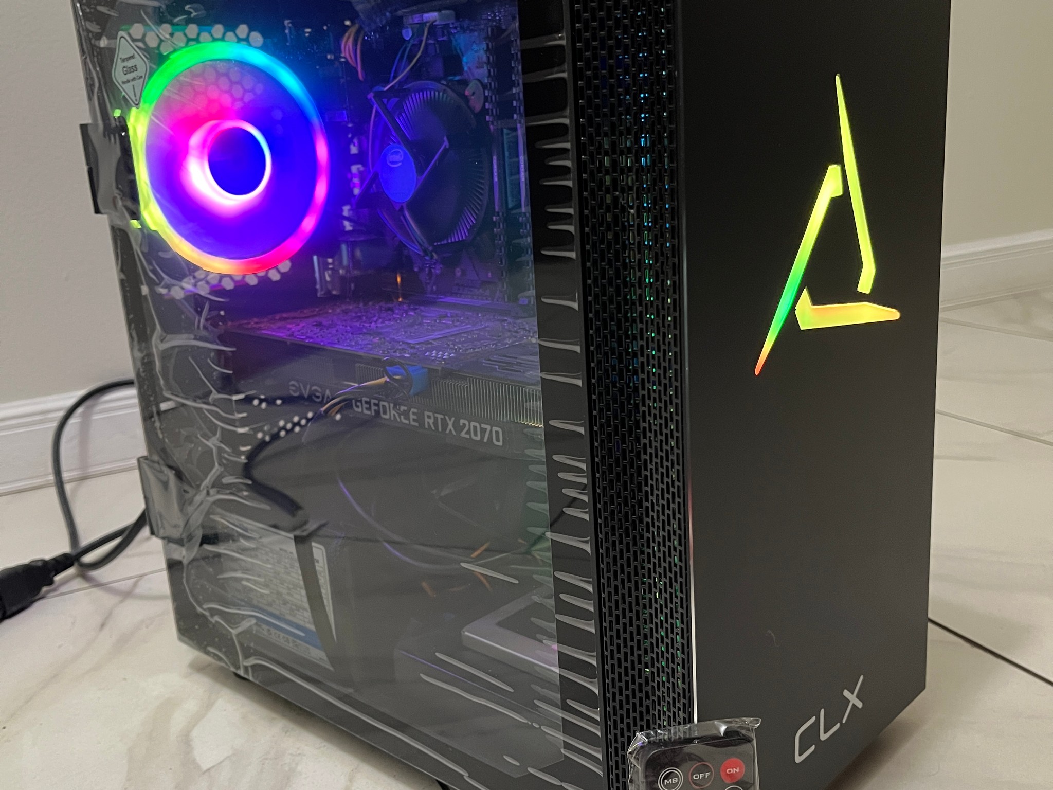 NVIDIA RTX 2070, Intel Core i5-9400f, 16GB RAM, 500GB SSD, Gaming PC w/ Wi-Fi, BT & RGB Remote