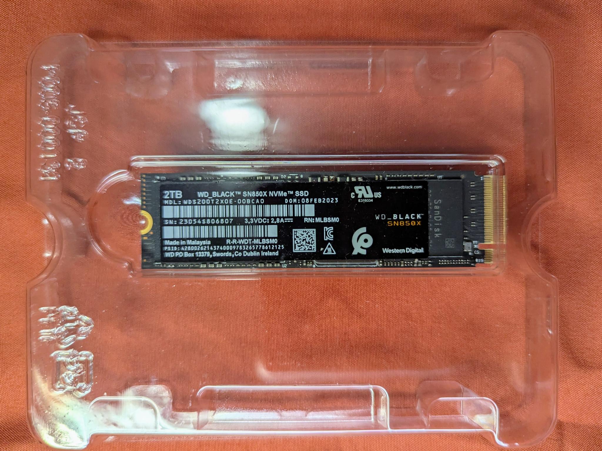 WD_BLACK SN850X 2TB NVMe SSD - M.2 2280