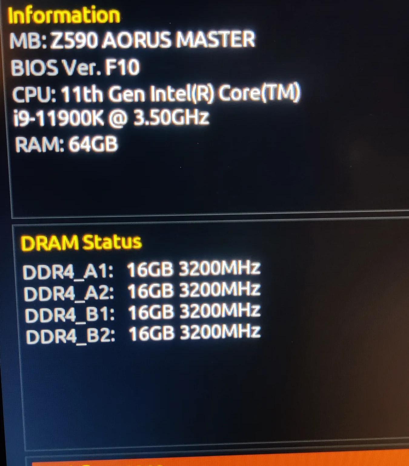 Gigabyte Z590 master Combo