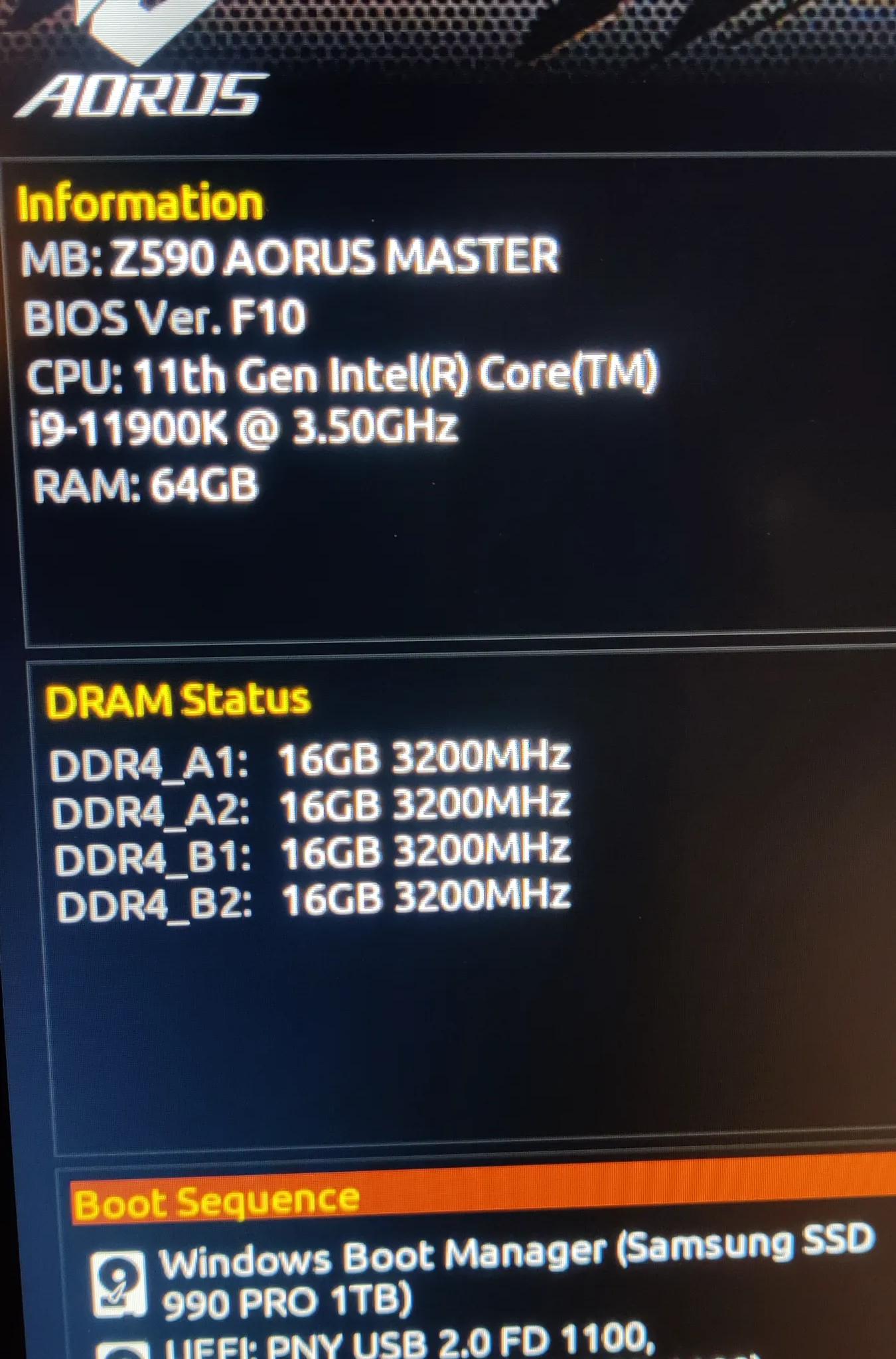 Gigabyte Z590 master Combo