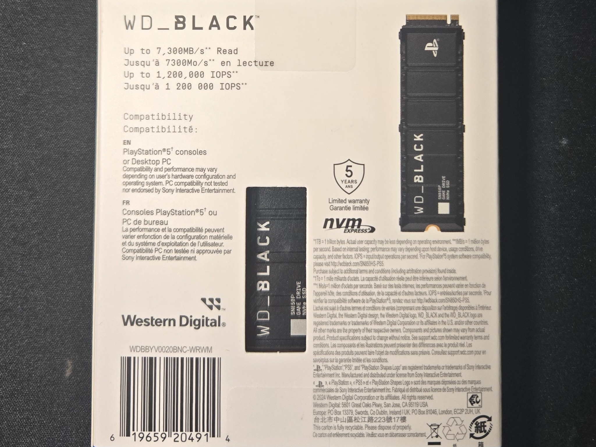 *NEW* WD Black SN850P 2TB (Is PC Compatible)