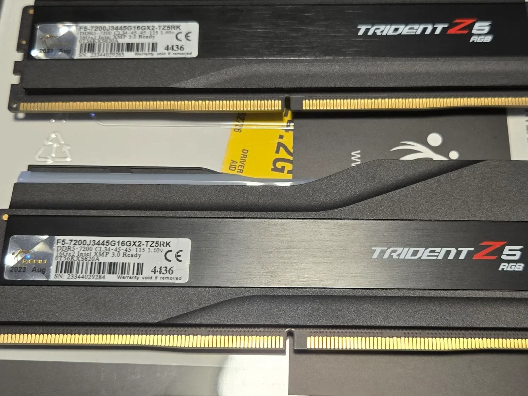 G.SKILL Trident Z5 RGB Series (Intel XMP 3.0) DDR5 RAM 32GB (2x16GB) 7200MT/s CL34-45-45-115 1.40V