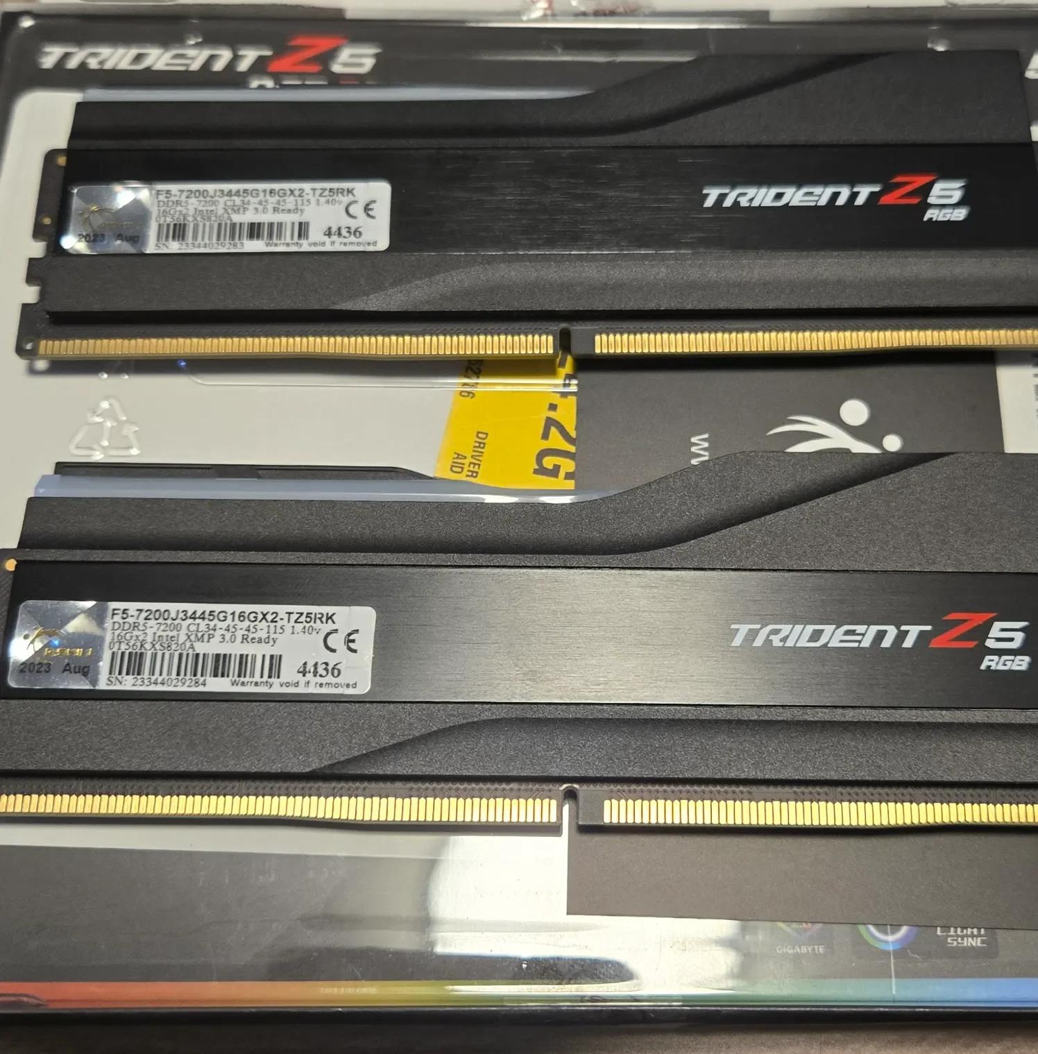 G.SKILL Trident Z5 RGB Series (Intel XMP 3.0) DDR5 RAM 32GB (2x16GB) 7200MT/s CL34-45-45-115 1.40V