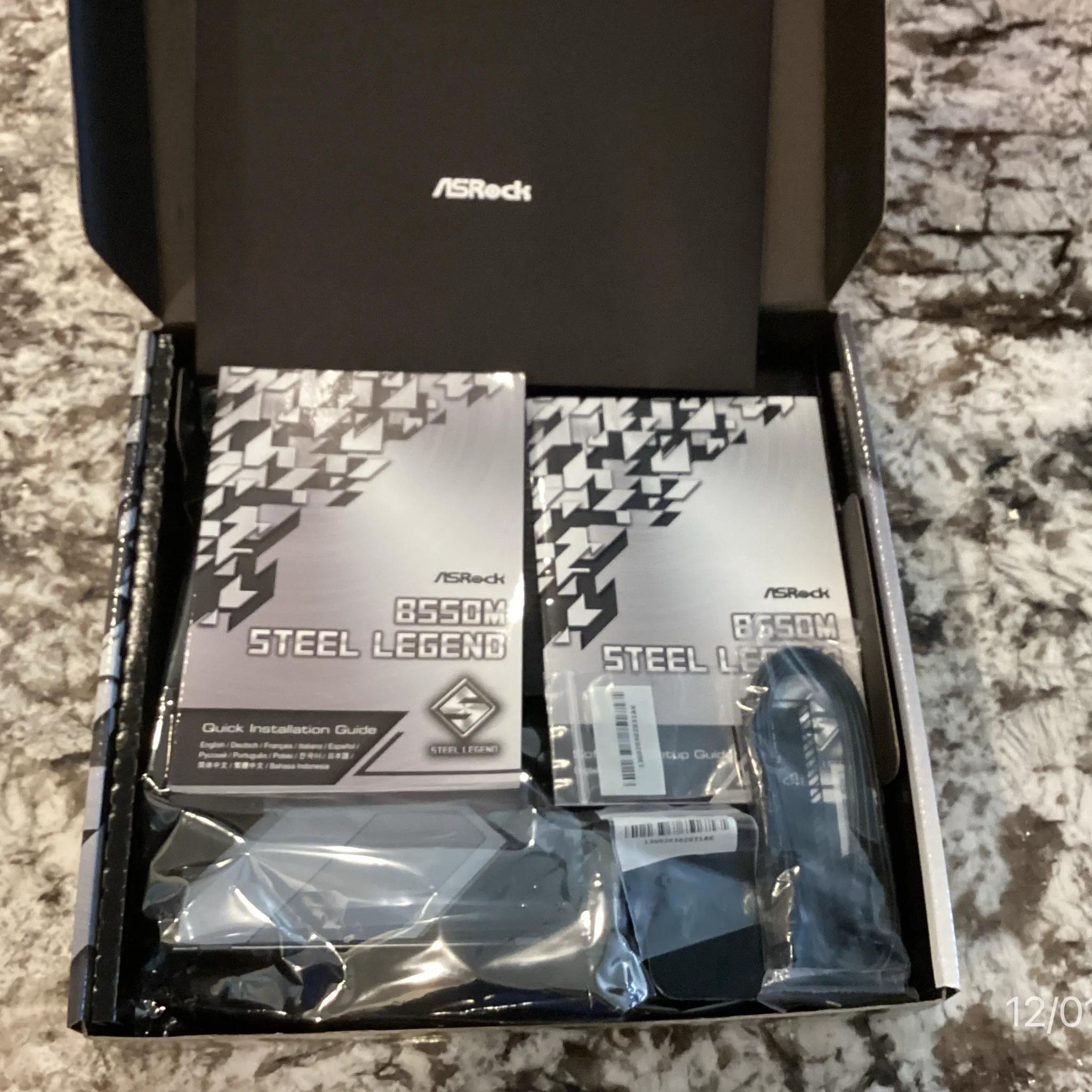 ASRock B550M Steel Legend AM4 Micro ATX Motherboard -- Open Box -- Never Used