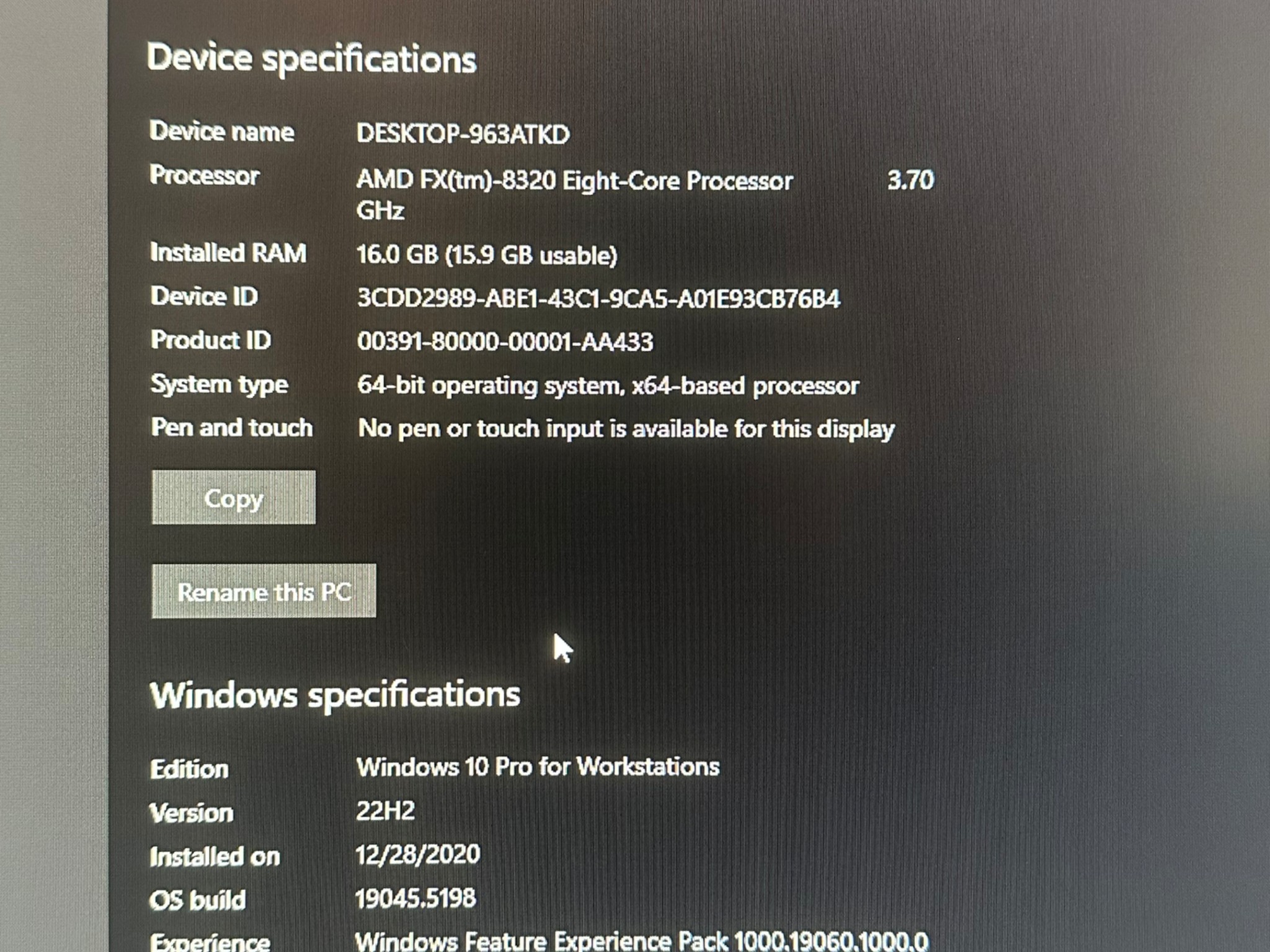 ASUS 970 PRO GAMING/AURA AM3+ w/ AMD FX8320 and Corsair Vengeance 16GB DDR3