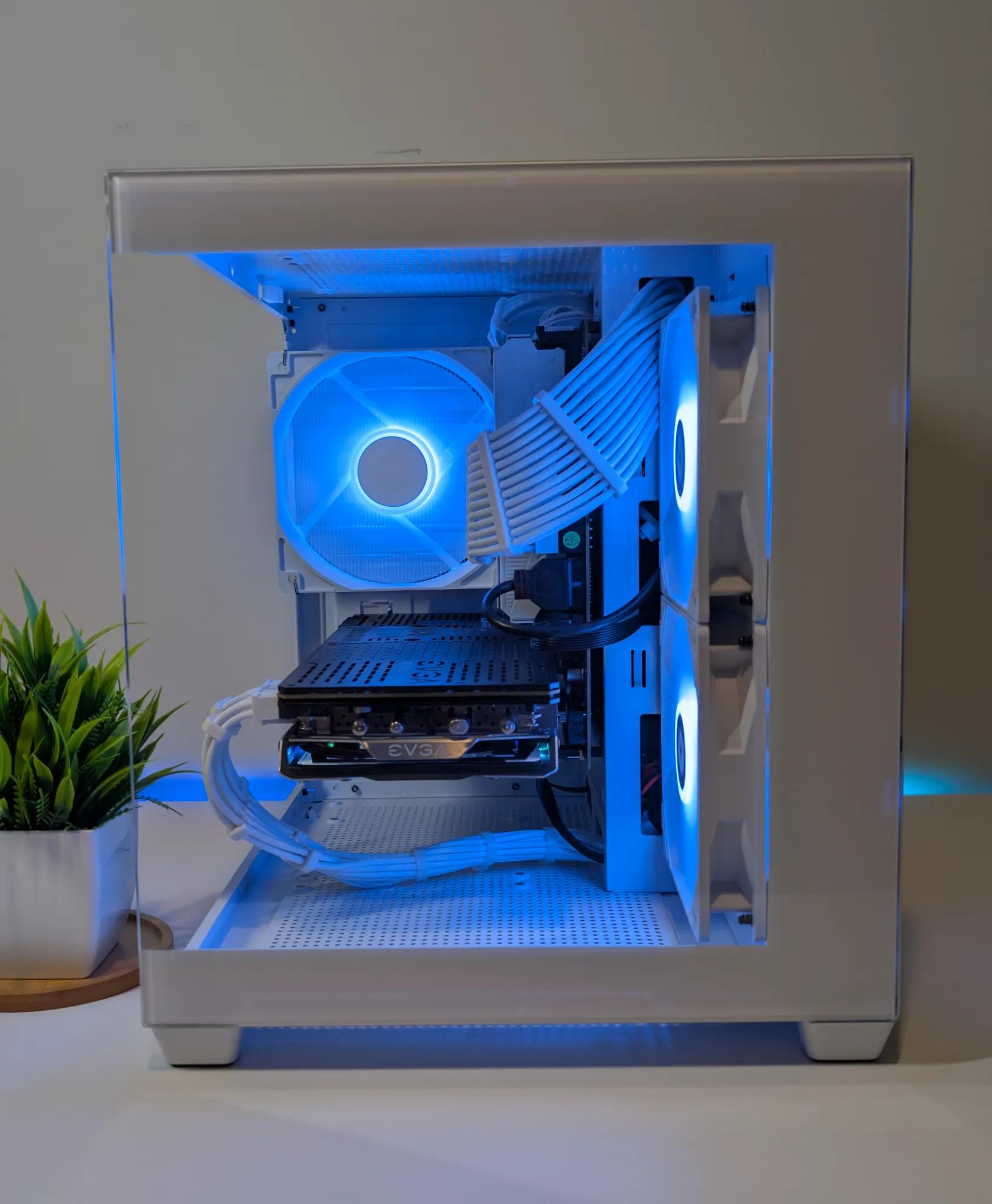 RYZEN 5 | GTX 1080 EVGA FTW2 | 16GB RAM | 500GB 4X4 NVME SSD | WINDOWS 11 PRO | WHITE GAMING PC
