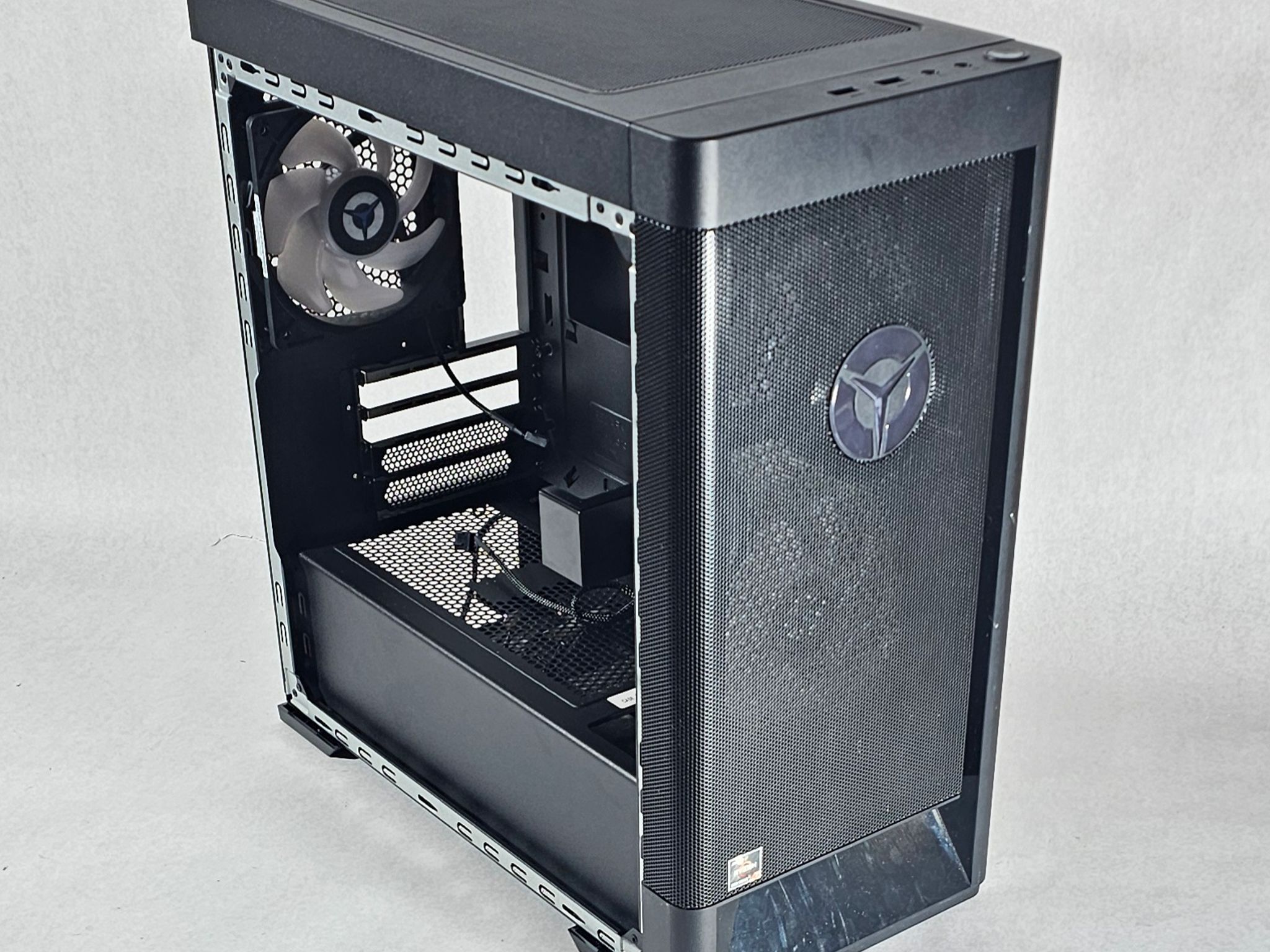 Black Lenovo Legion PC Case with Tempered Glass w/ 3 Fans