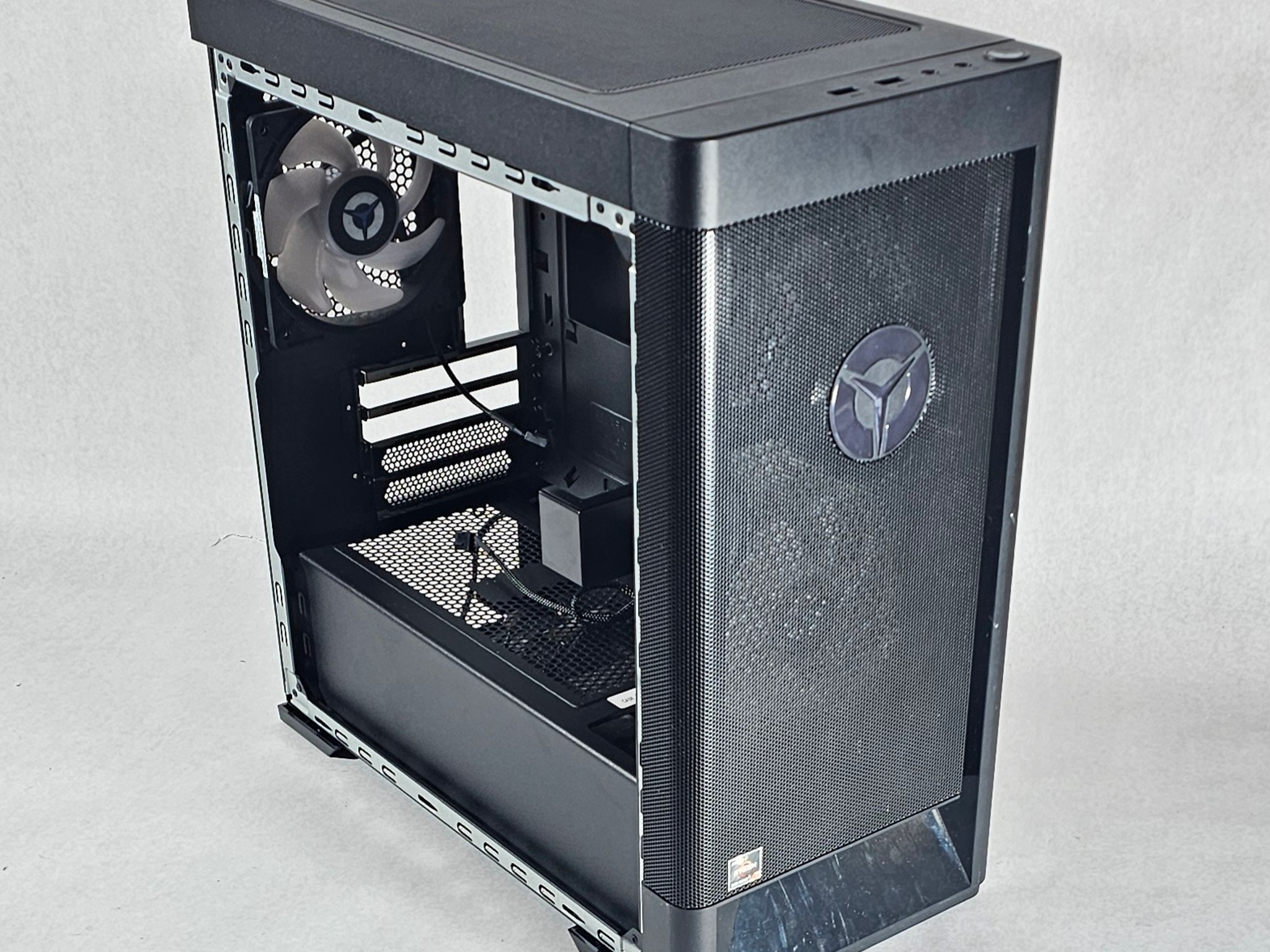 Black Lenovo Legion PC Case with Tempered Glass w/ 3 Fans