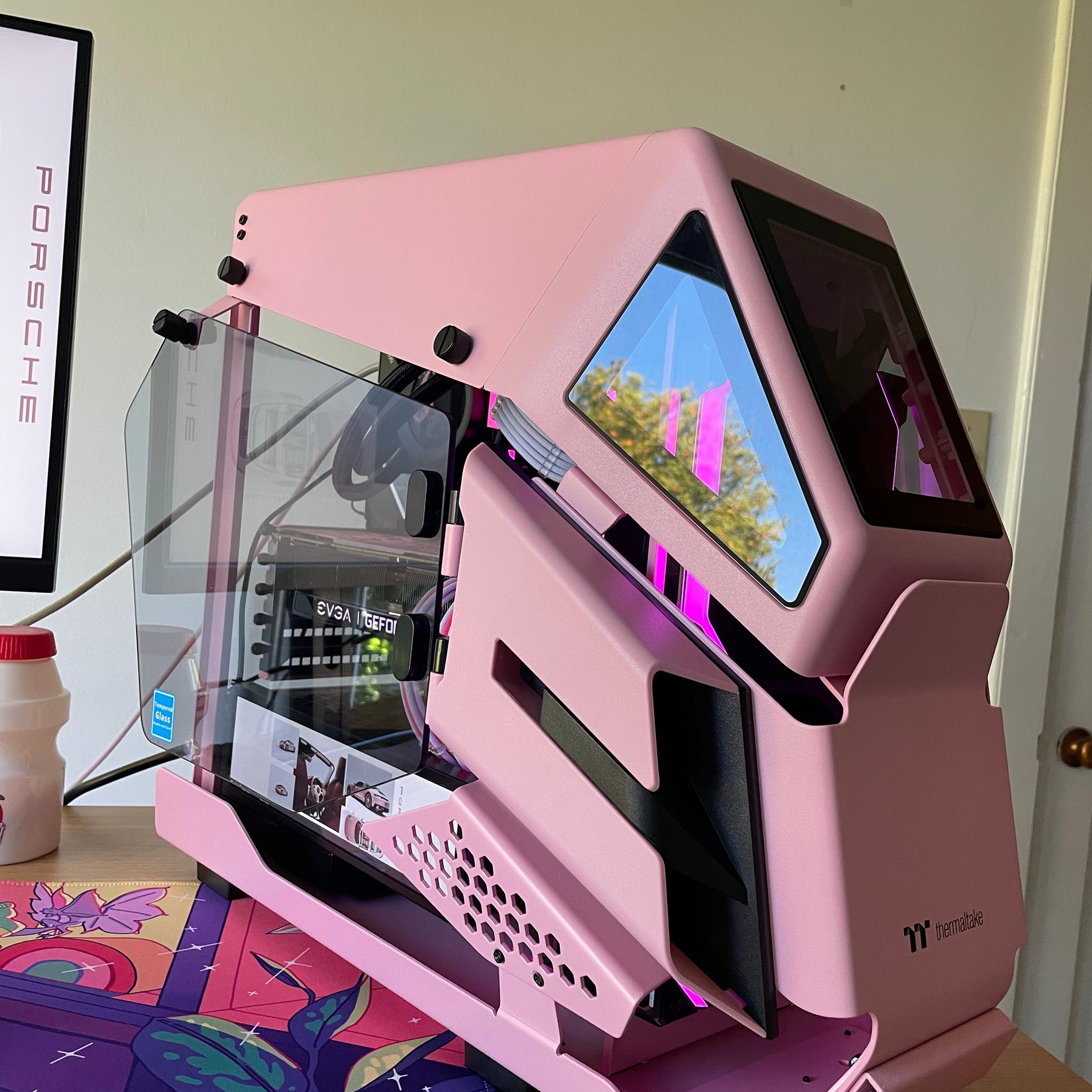 Brand new pink custom gaming PC with display | Intel 12600K, EVGA 2070 super, 16GB DDR4 RAM, 1TB SSD