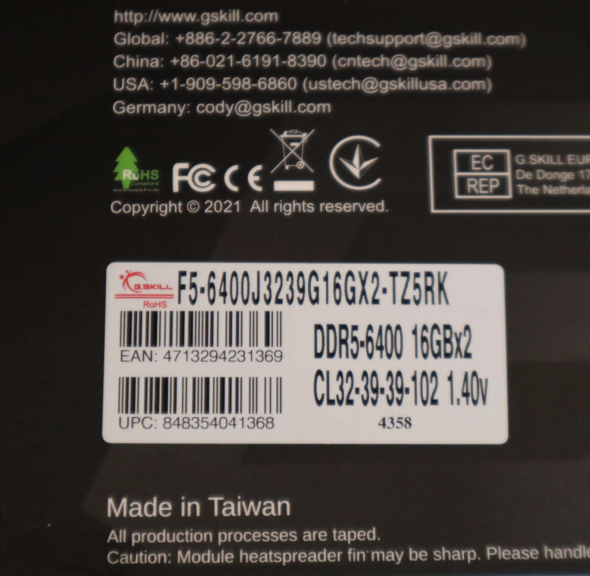 TriddentZ5 RGB DDR5 Ram 32gb