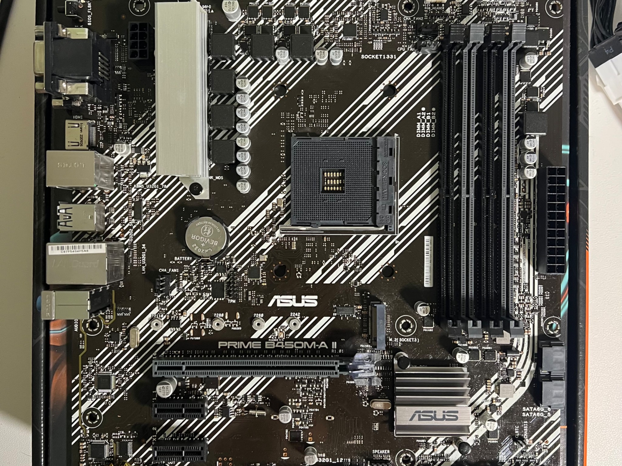 ASUS Prime B450M-A II AM4 Motherboard | FOR PARTS / BROKEN