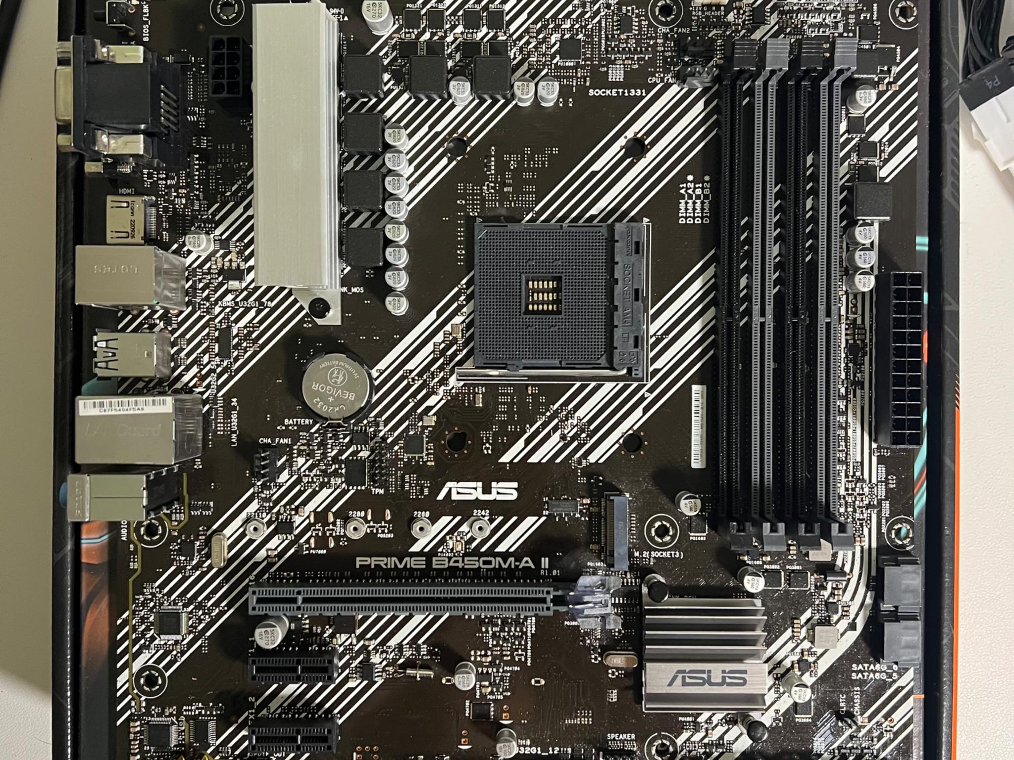 ASUS Prime B450M-A II AM4 Motherboard | FOR PARTS / BROKEN
