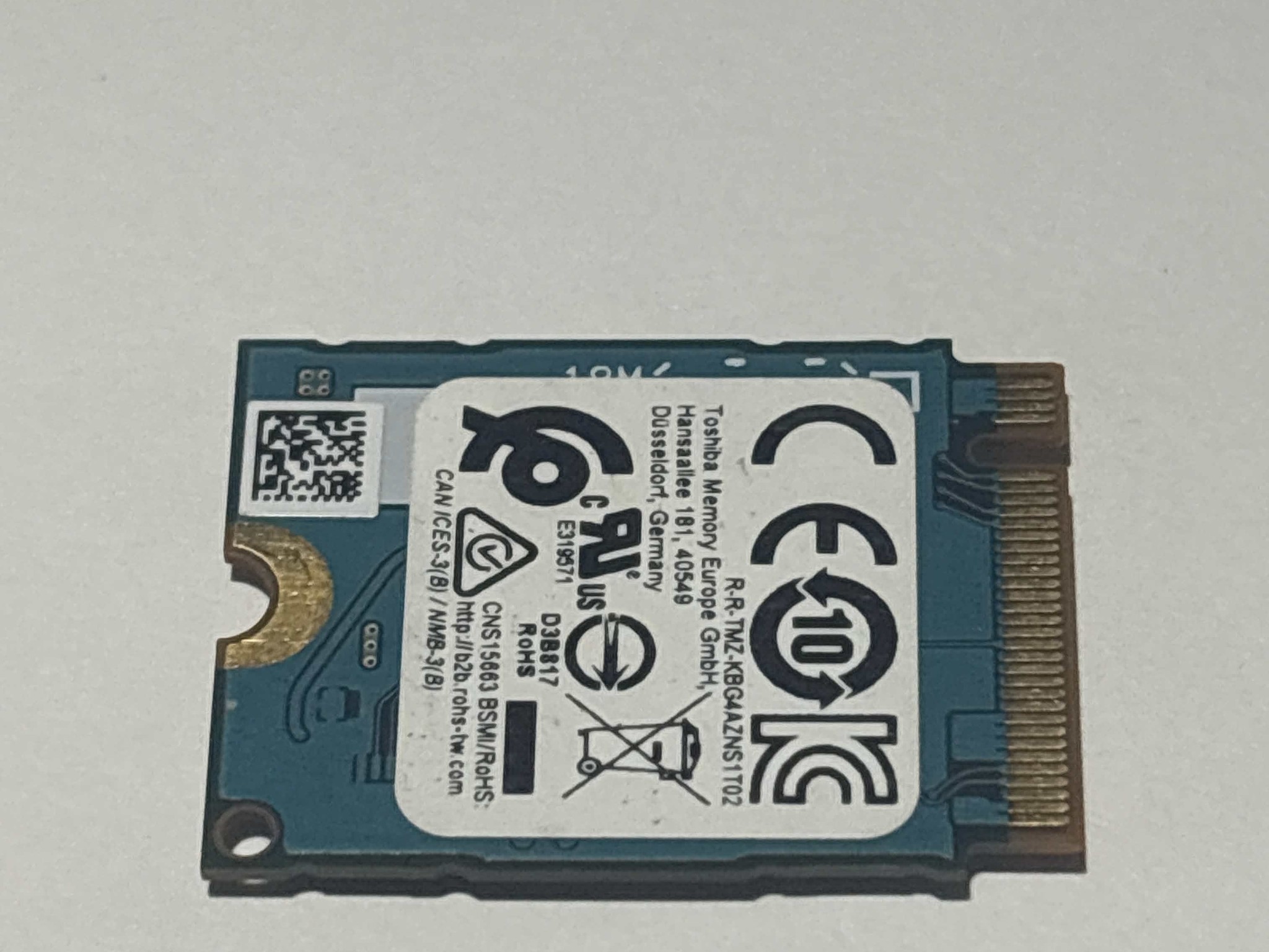 Toshiba 128GB NVMe SSD Tested Working 80% Health M.2