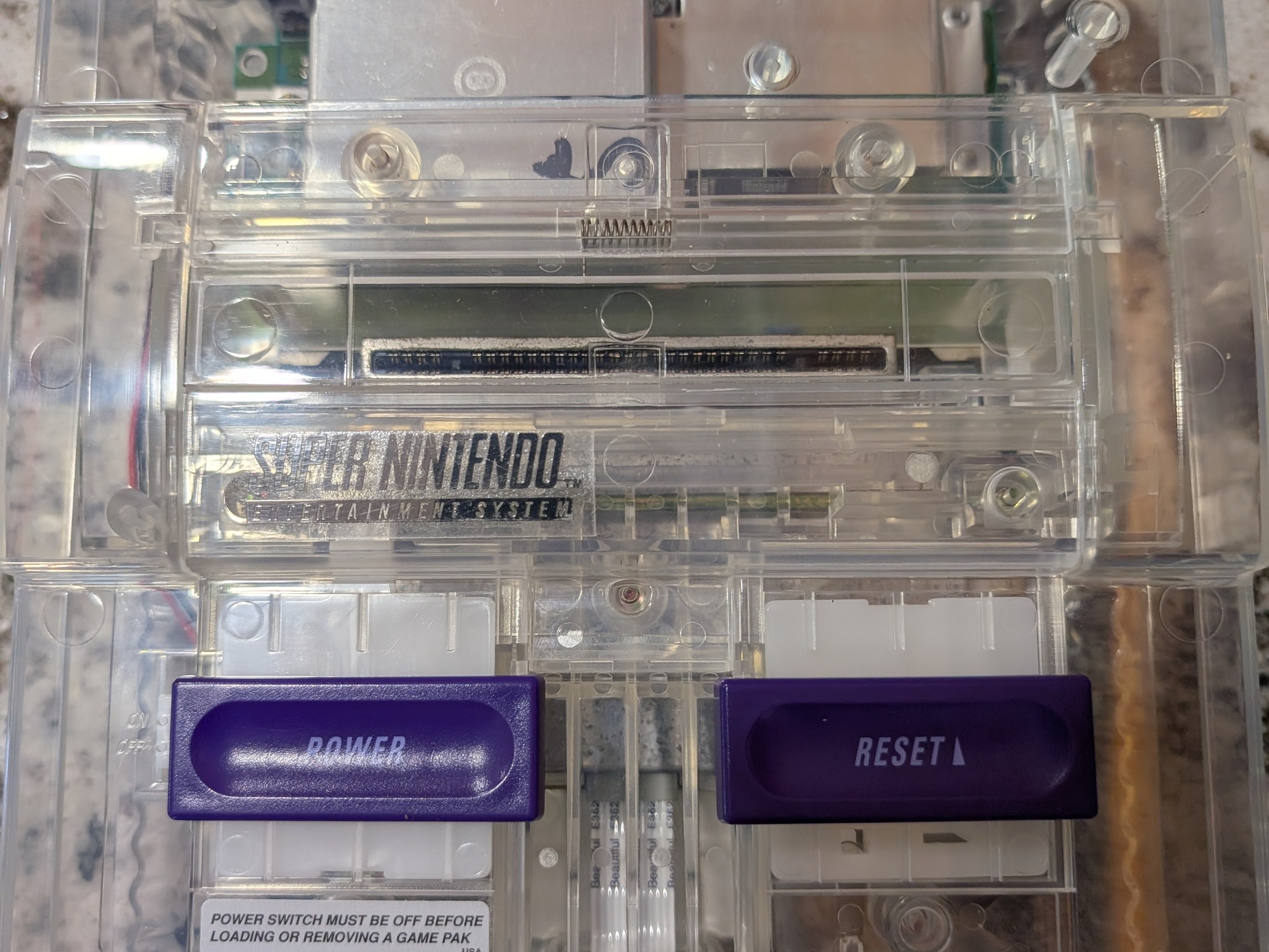 Super Nintendo SNES 1CHIP-01 Console, SMW Game, Controller, OEM AC/AV Bundle