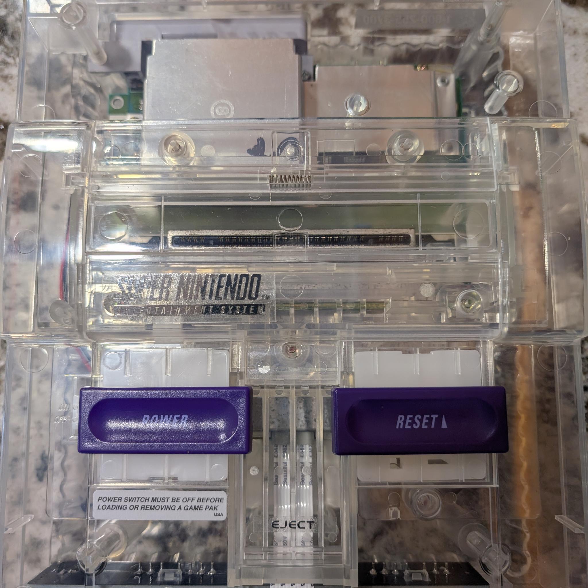 Super Nintendo SNES 1CHIP-01 Console, SMW Game, Controller, OEM AC/AV Bundle