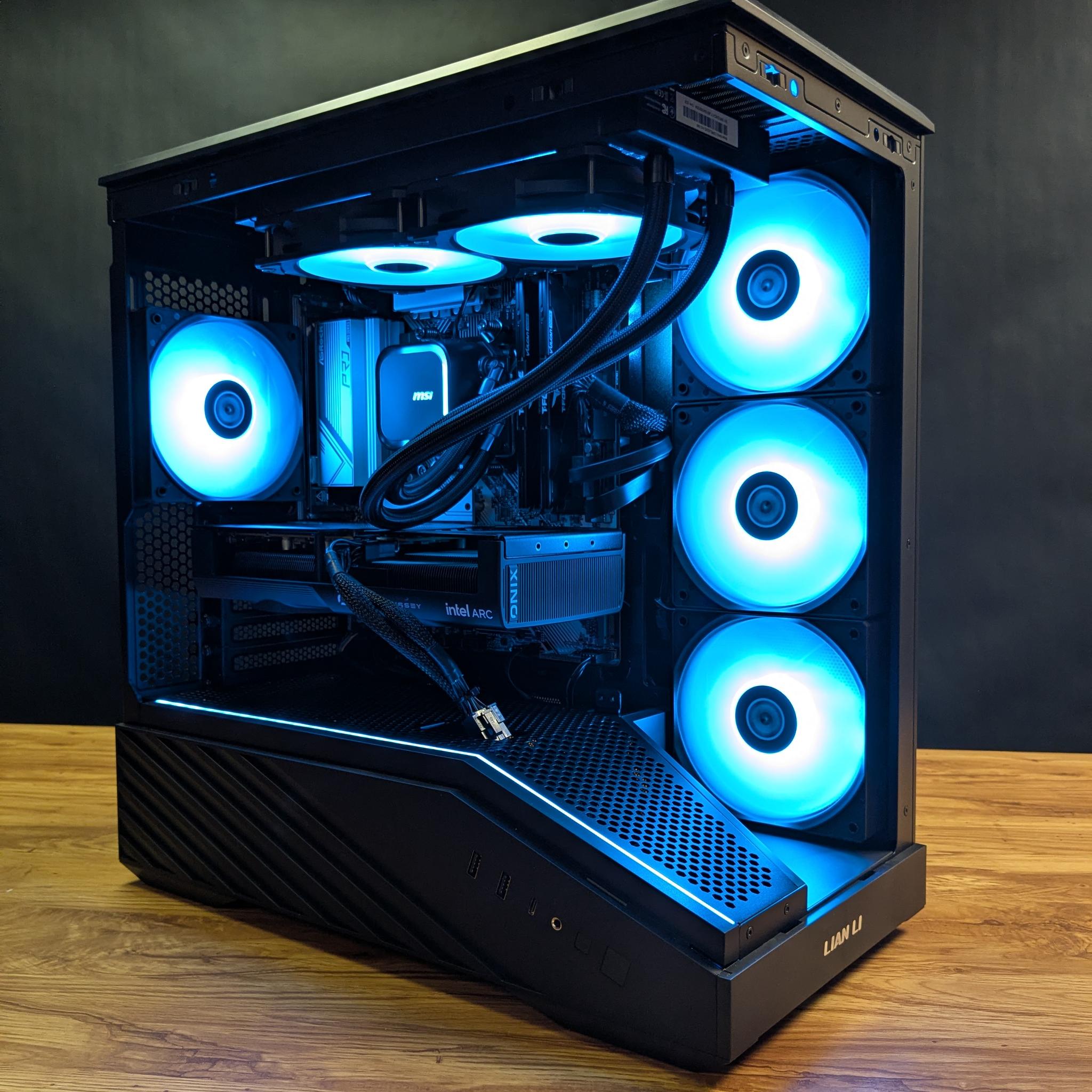 Black RGB Gaming PC - Arc B580 - Ryzen 7 8700F
