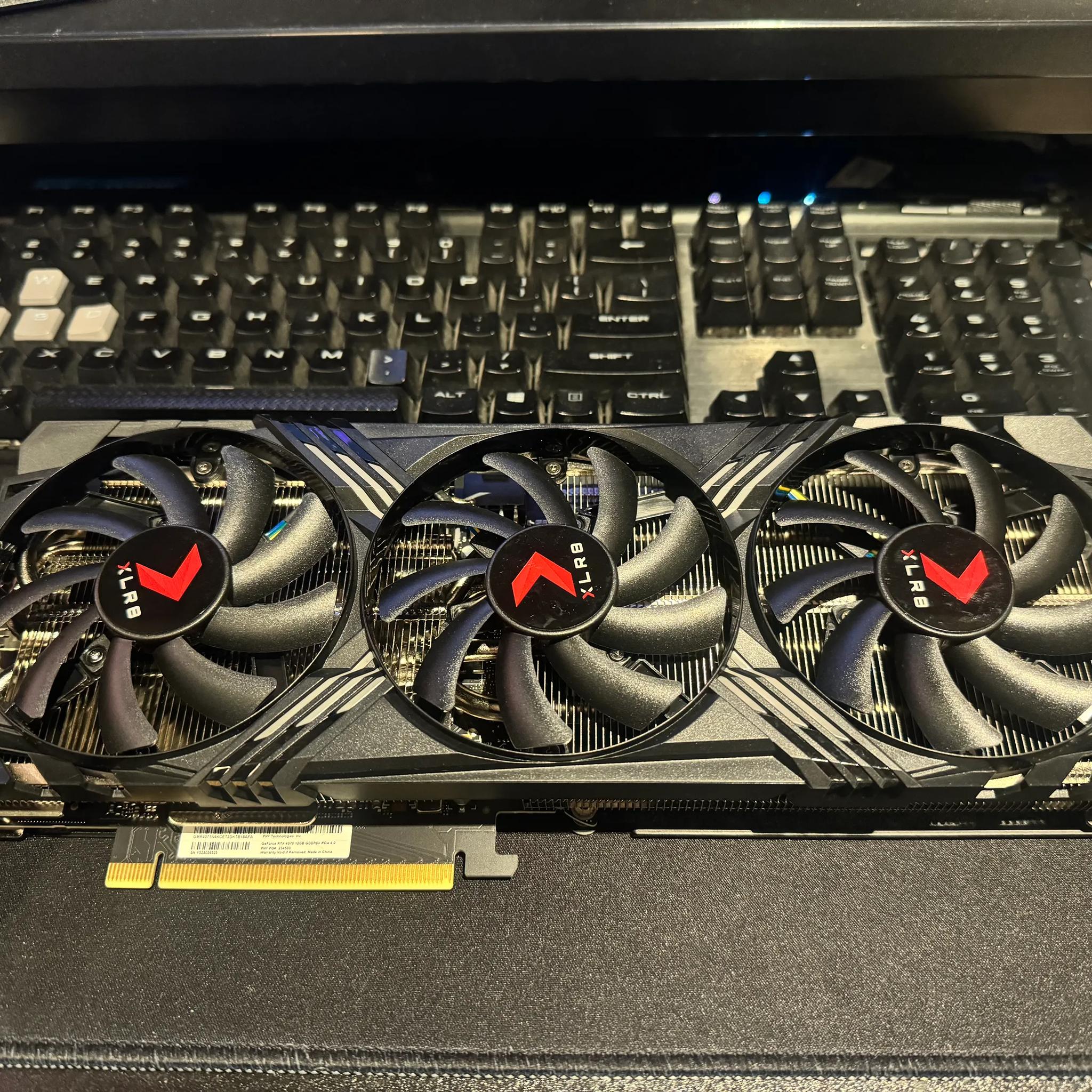 PNY GeForce RTX™ 4070 12GB XLR8 Gaming Verto Epic-X RGB™ Triple Fan Graphics Card DLSS 3
