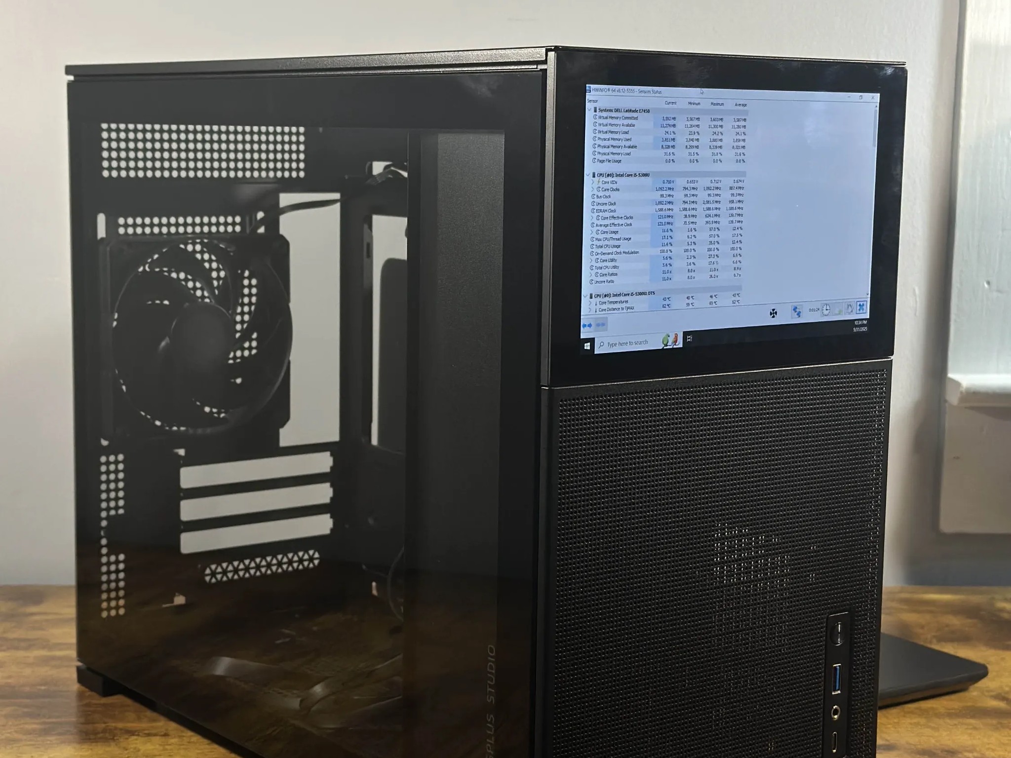 JONSBO D31 MESH SC BLACK Micro ATX Computer Case with LCD Display & 1x 120mm Fan