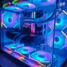 White 4K Gaming/Productivity Custom PC Radeon RX 9070 XT - Ryzen 9 7900X, 32GB RAM Scrren+Mirror Fan