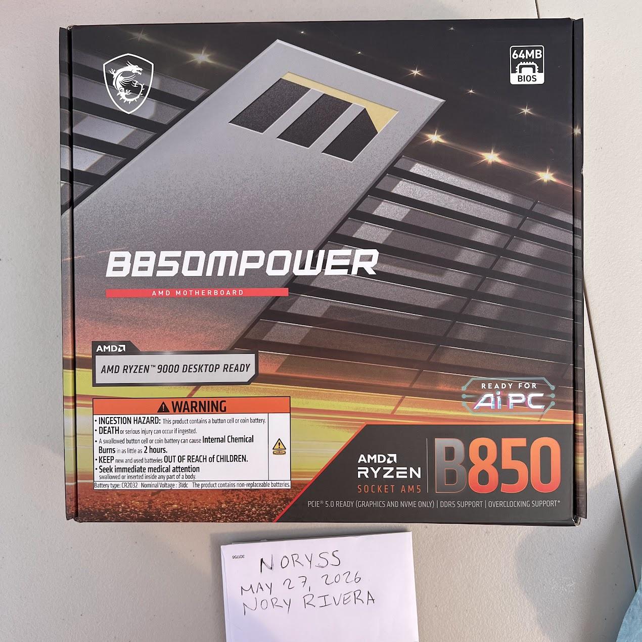 Ryzen 9800X3D + MSI MPOWER + DDR5 32GB!!!