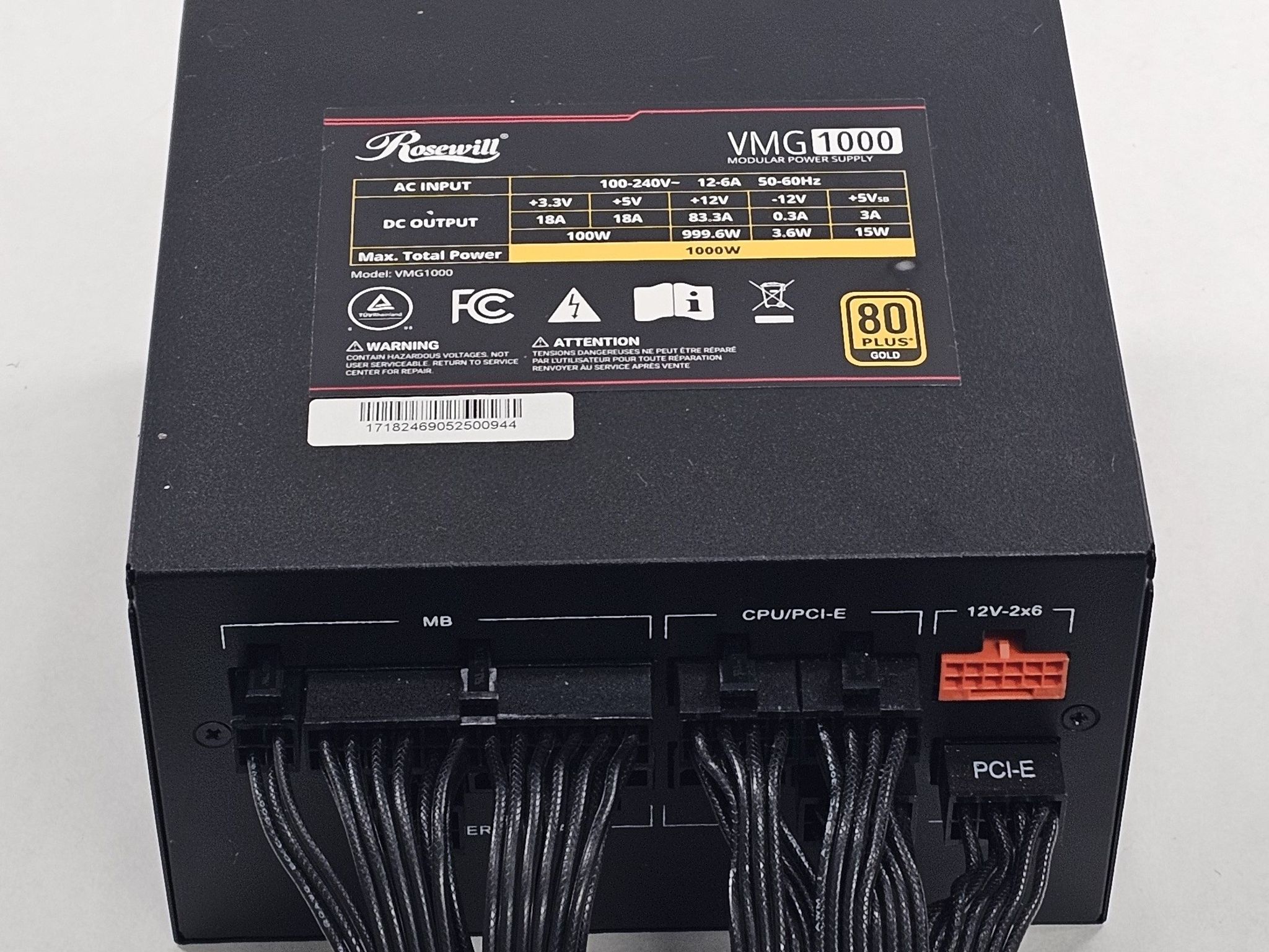 1000 Watt PSU Rosewill VMG 1000 Power Supply