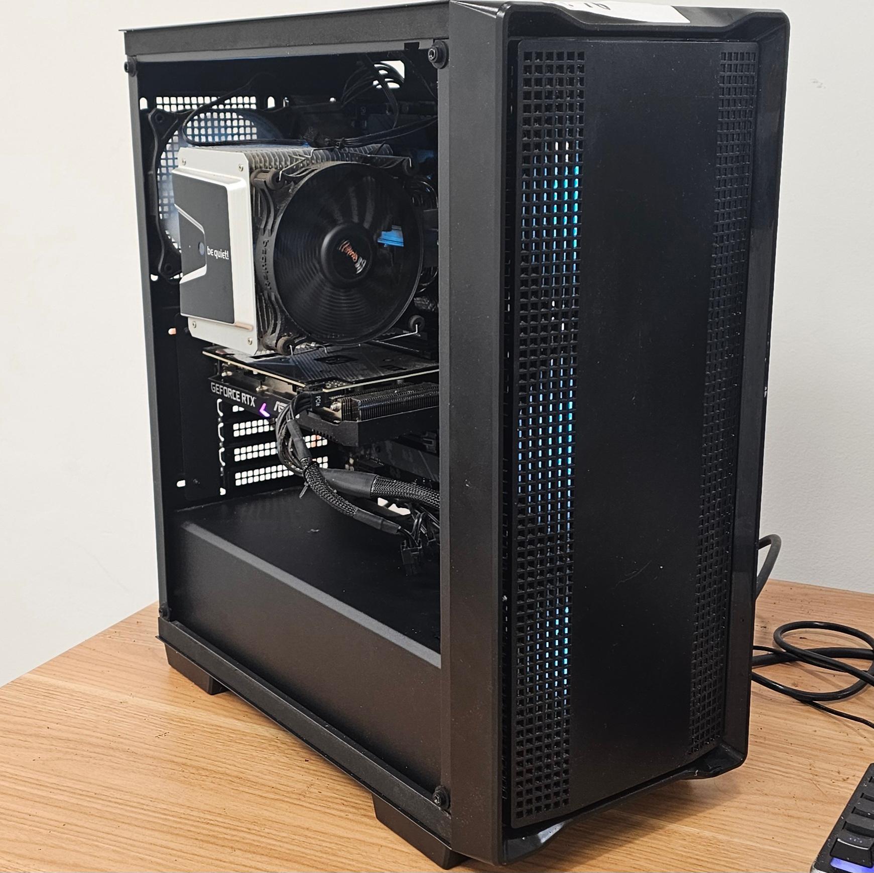 Black DeepCool PC Case with Tempered Glass w/ 3 Fans