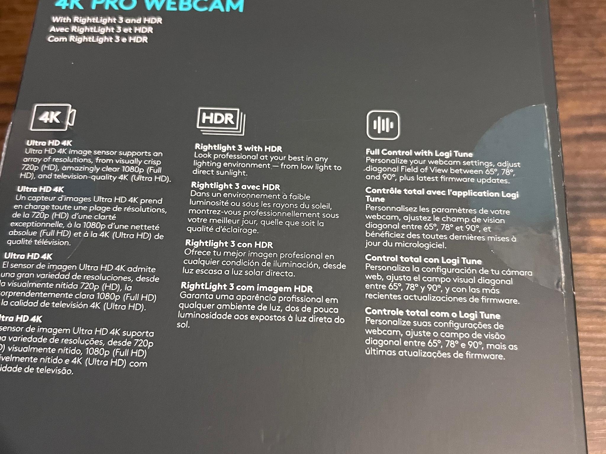 Logitech 4k pro webcam 