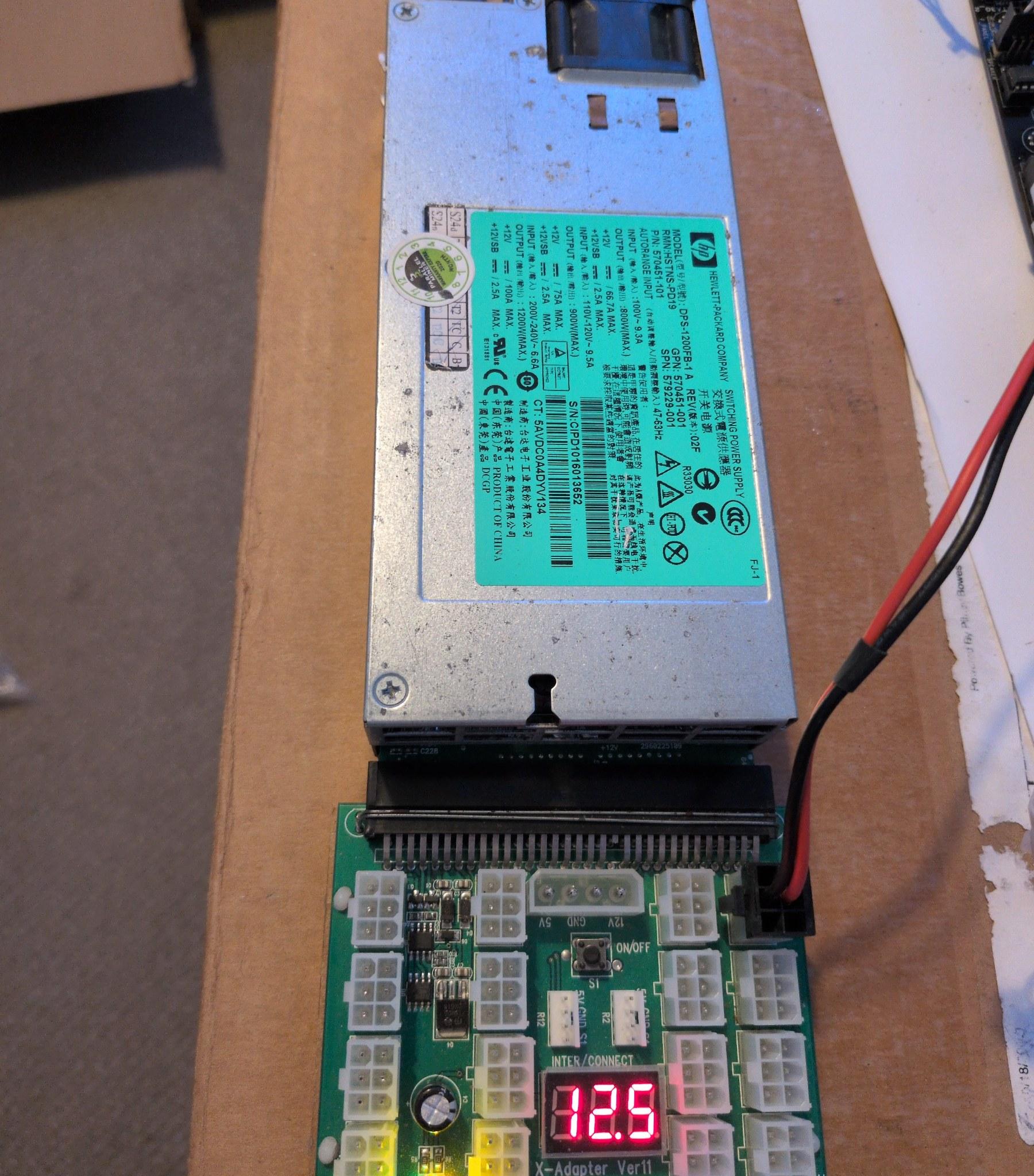 HP 1200W Server PSU DPS-1200FB Kit Breakout Board Cables - Unit 3