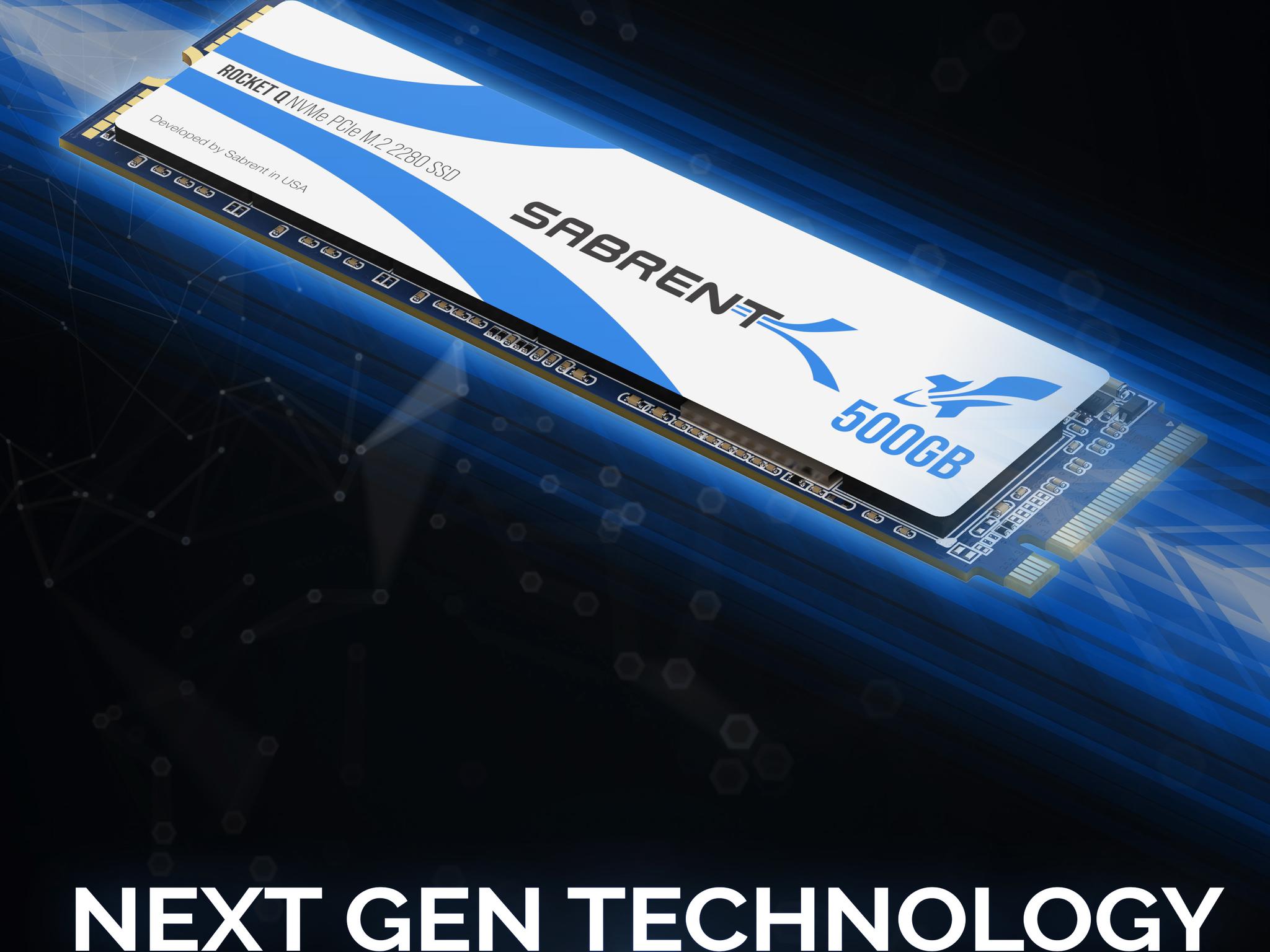 SABRENT Rocket Q 500GB NVMe PCIe M.2 2280 Internal SSD High Performance
