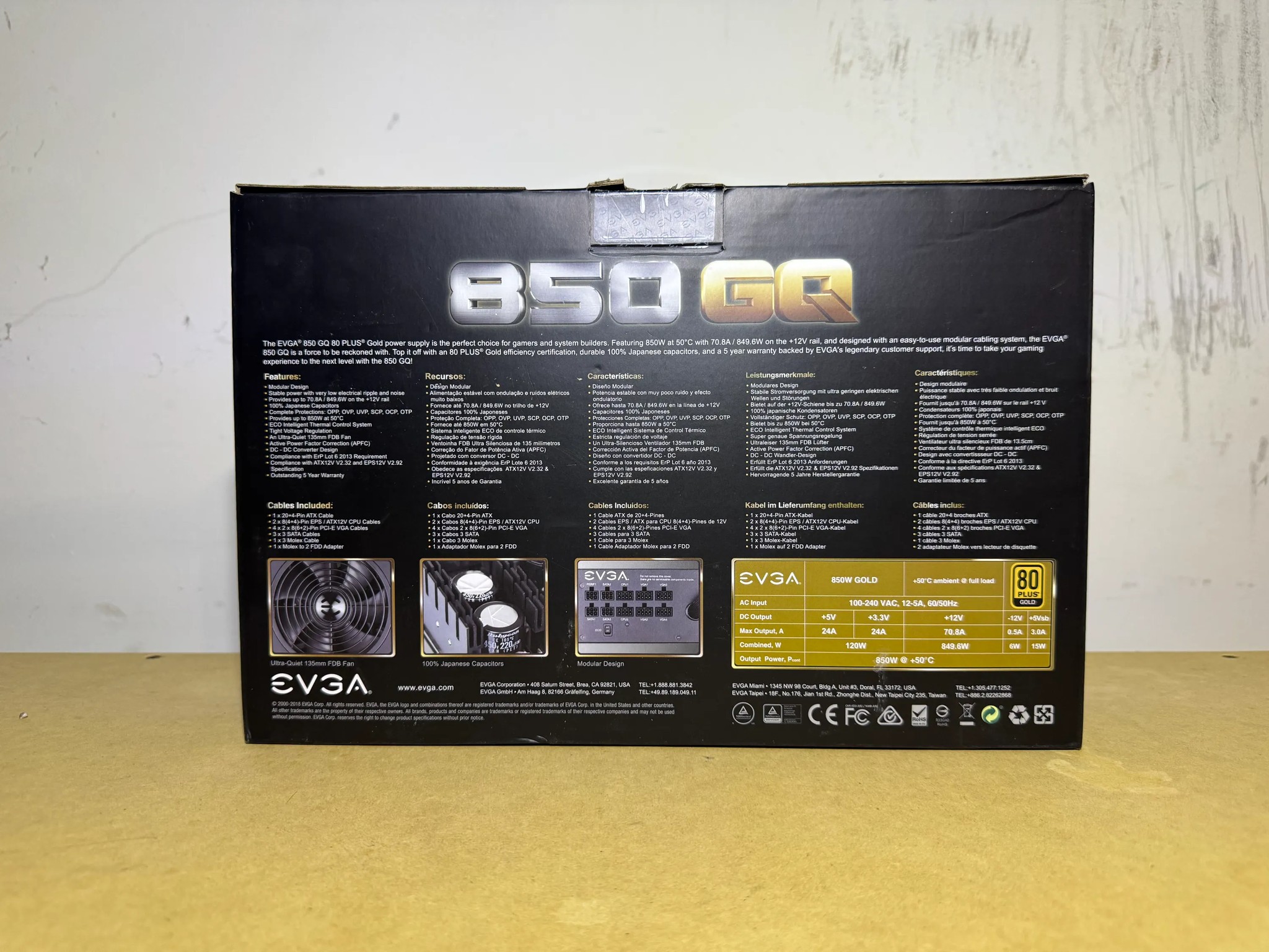 EVGA 850 GQ 80+ GOLD 850W Semi-Modular Power Supply