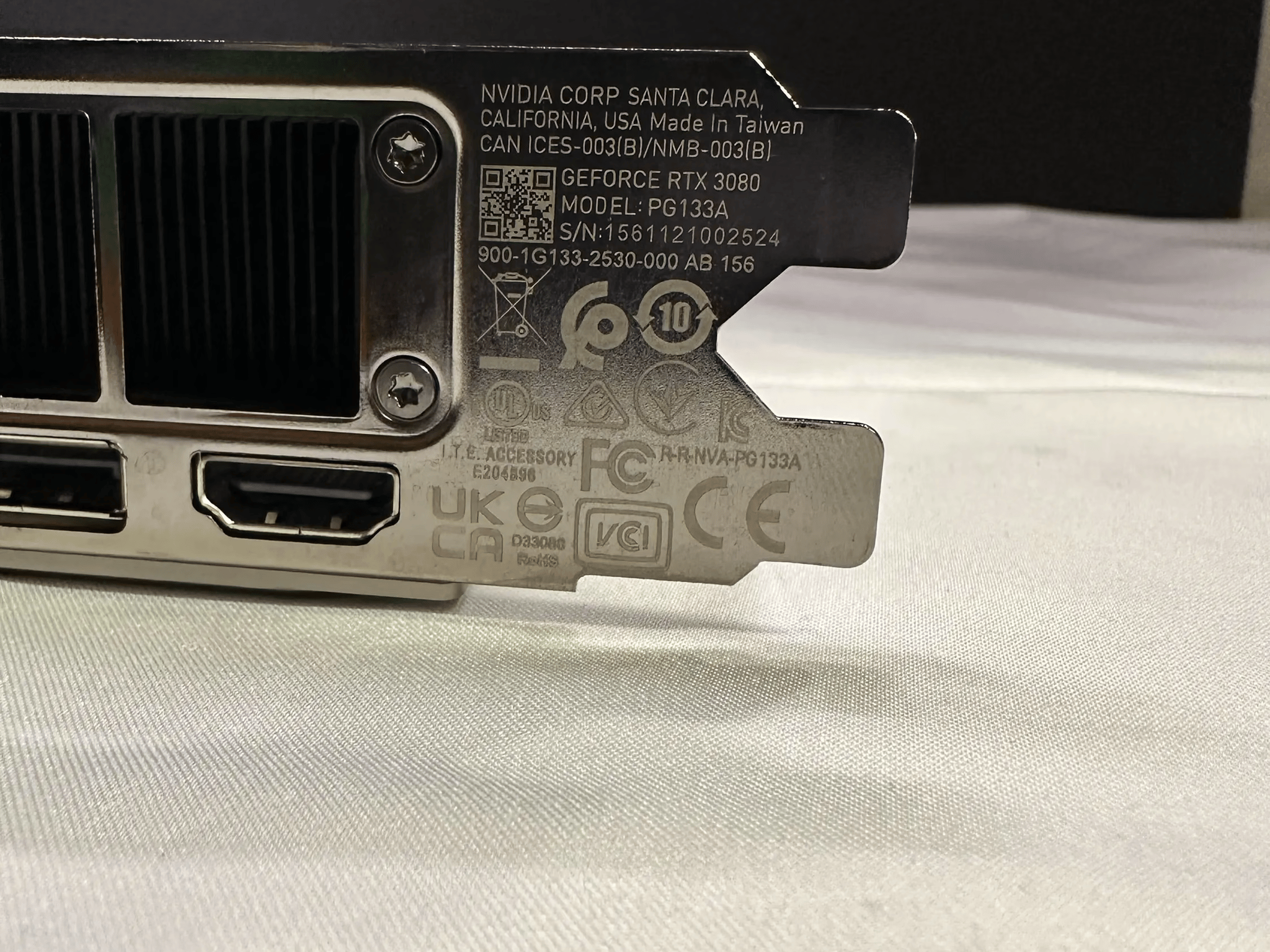 NVIDIA GeForce RTX 3080 Founders Edition 10GB GDDR6X PCIe 4.0 x16 Desktop GPU
