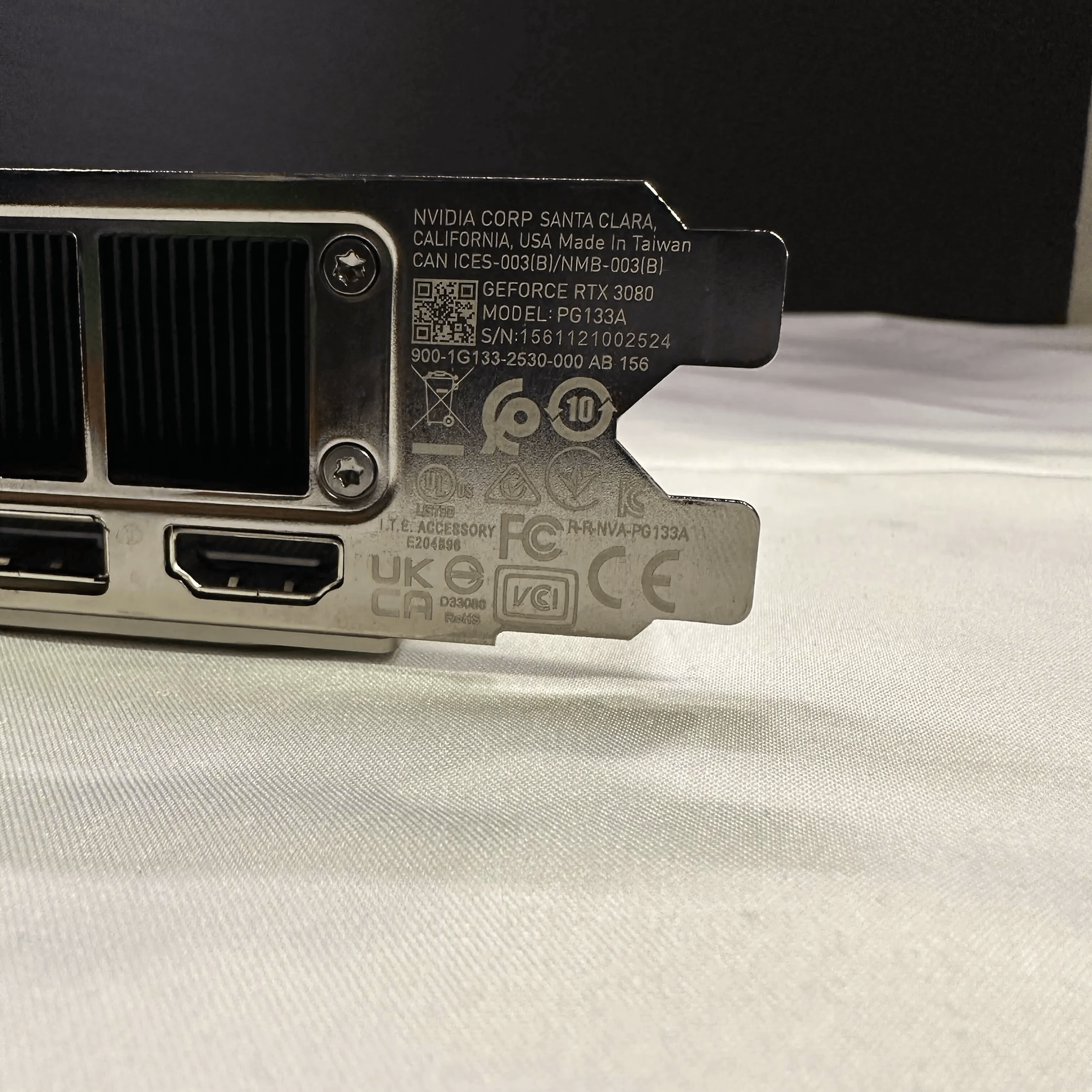 NVIDIA GeForce RTX 3080 Founders Edition 10GB GDDR6X PCIe 4.0 x16 Desktop GPU