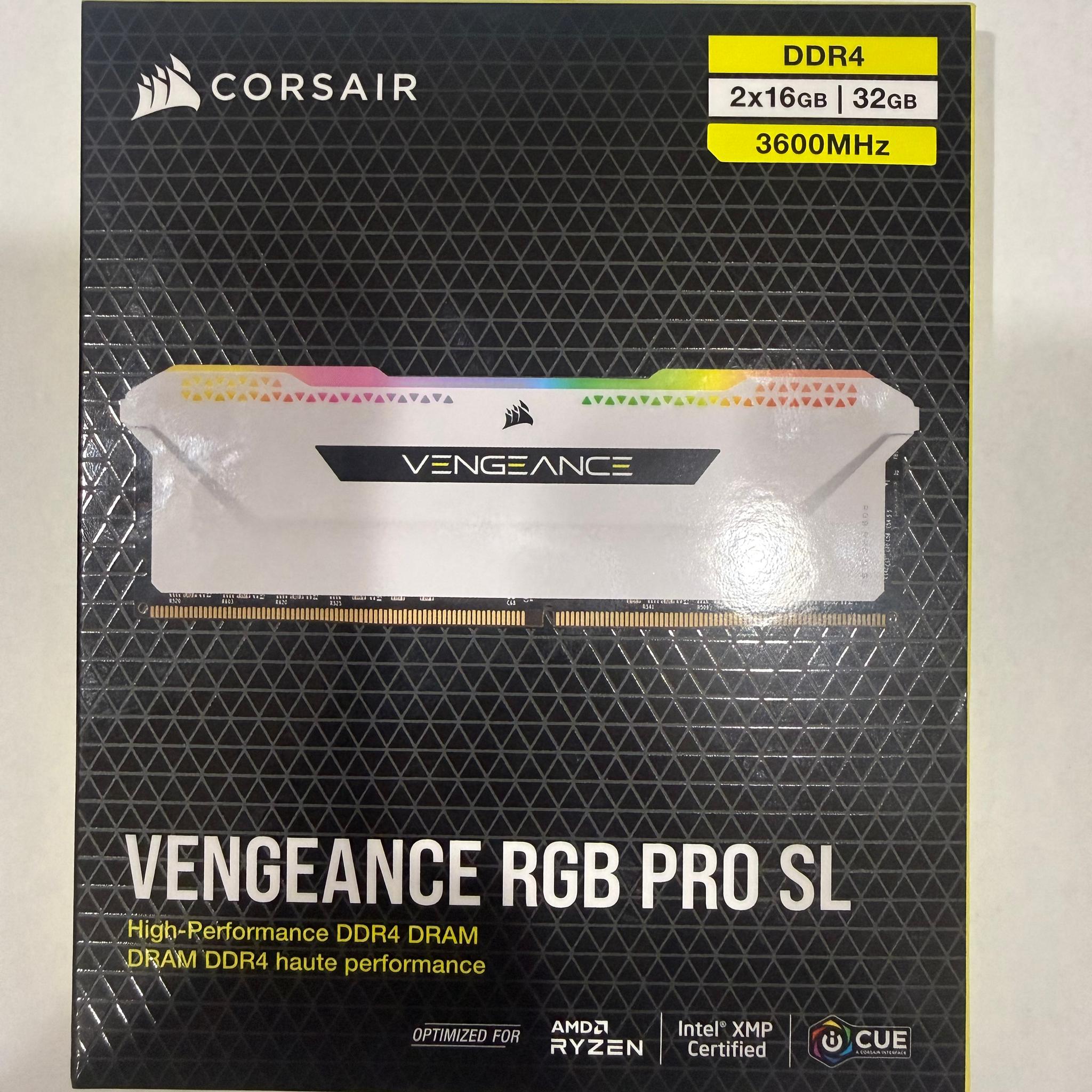 *BNIB* Corsair Vengeance RGB PRO SL 32GB (2x16GB) DDR4 3600MHz C18 UDIMM Desktop Memory White