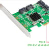 4 Port SATA III Expansion Card LP Bracket 6Gbps SATA 3.0 Controller PCI Express x1 Marvell 9215