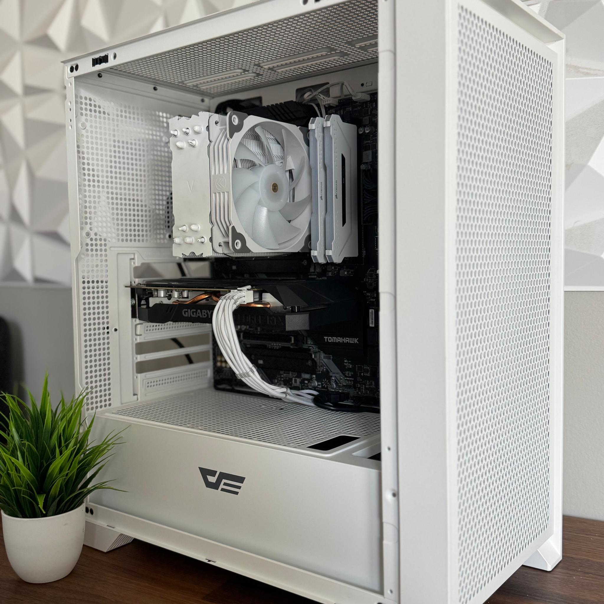 Custom White Gaming PC - Ryzen 5 5500 | RTX 2060 | Plug and Play Ready