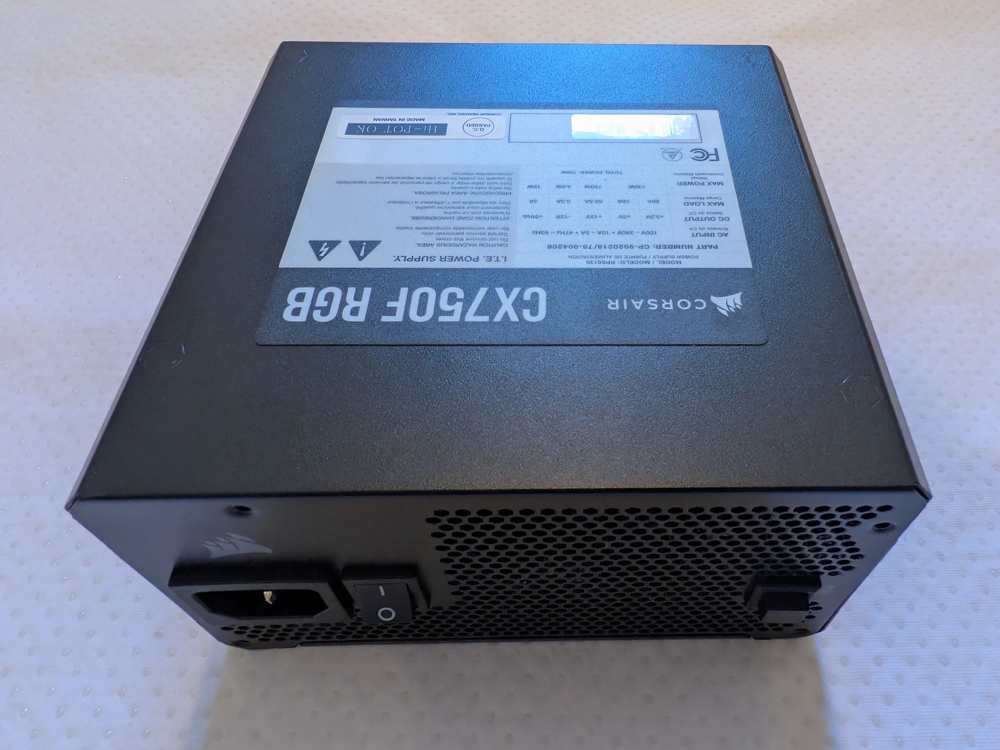 Corsair CX750F RGB power supply