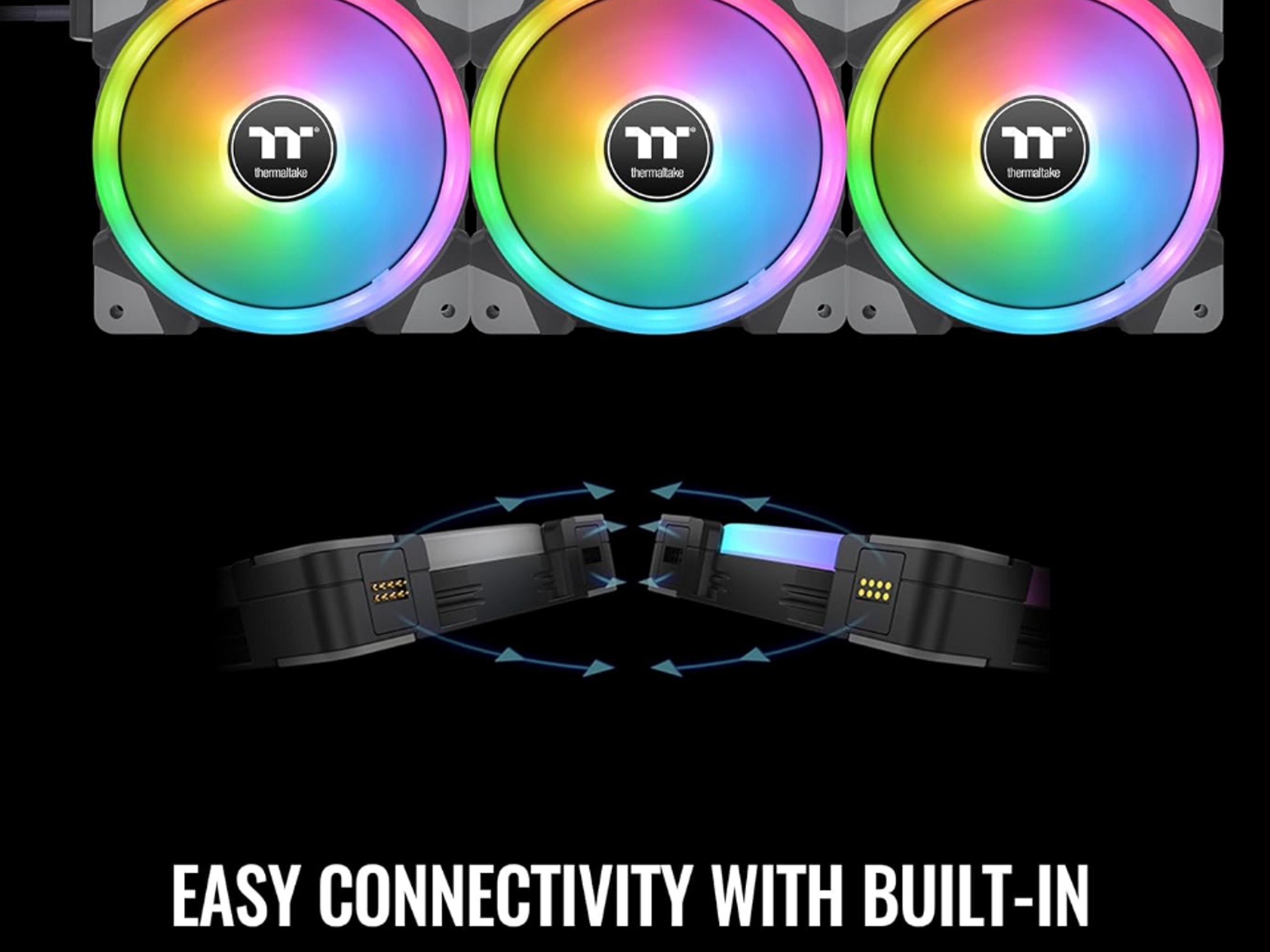 BNIB SWAFAN EX 14 RGB PC Cooling Thermaltake Fan, 3 Fans