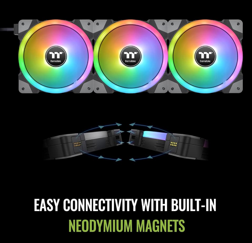 BNIB SWAFAN EX 14 RGB PC Cooling Thermaltake Fan, 3 Fans