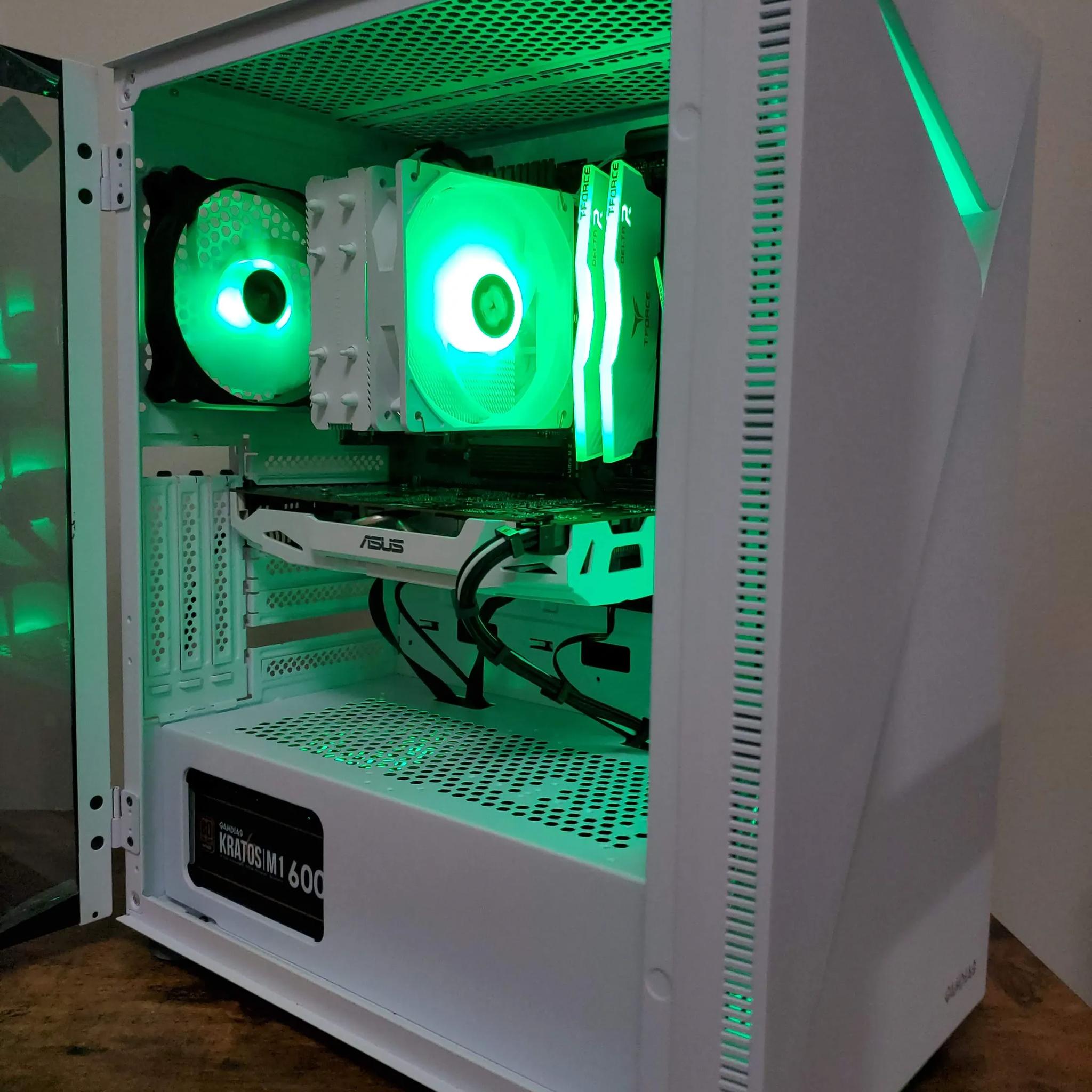 White Starter Gaming PC | GTX 1060 | Ryzen 5 | 16GB DDR4 3200 ARGB | 1TB NVME SSD | Wifi