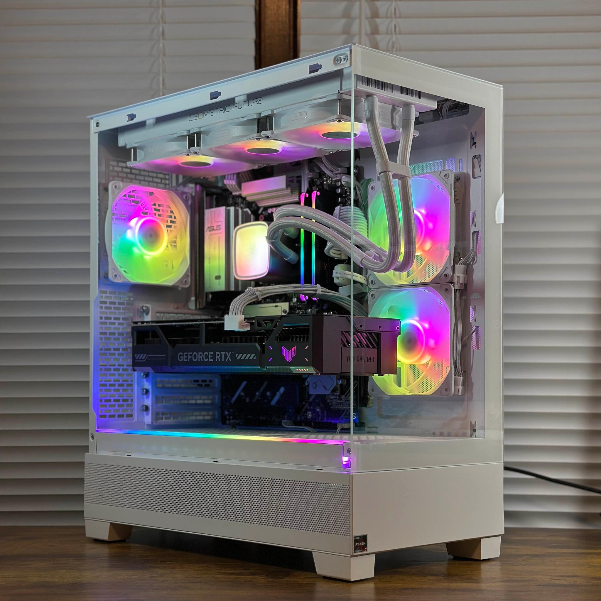 RTX 5070 12GB | Ryzen 7 7700X | 32GB DDR5 | 5TB Storage | Win11 | WIFI | 1440P/4K White Gaming PC