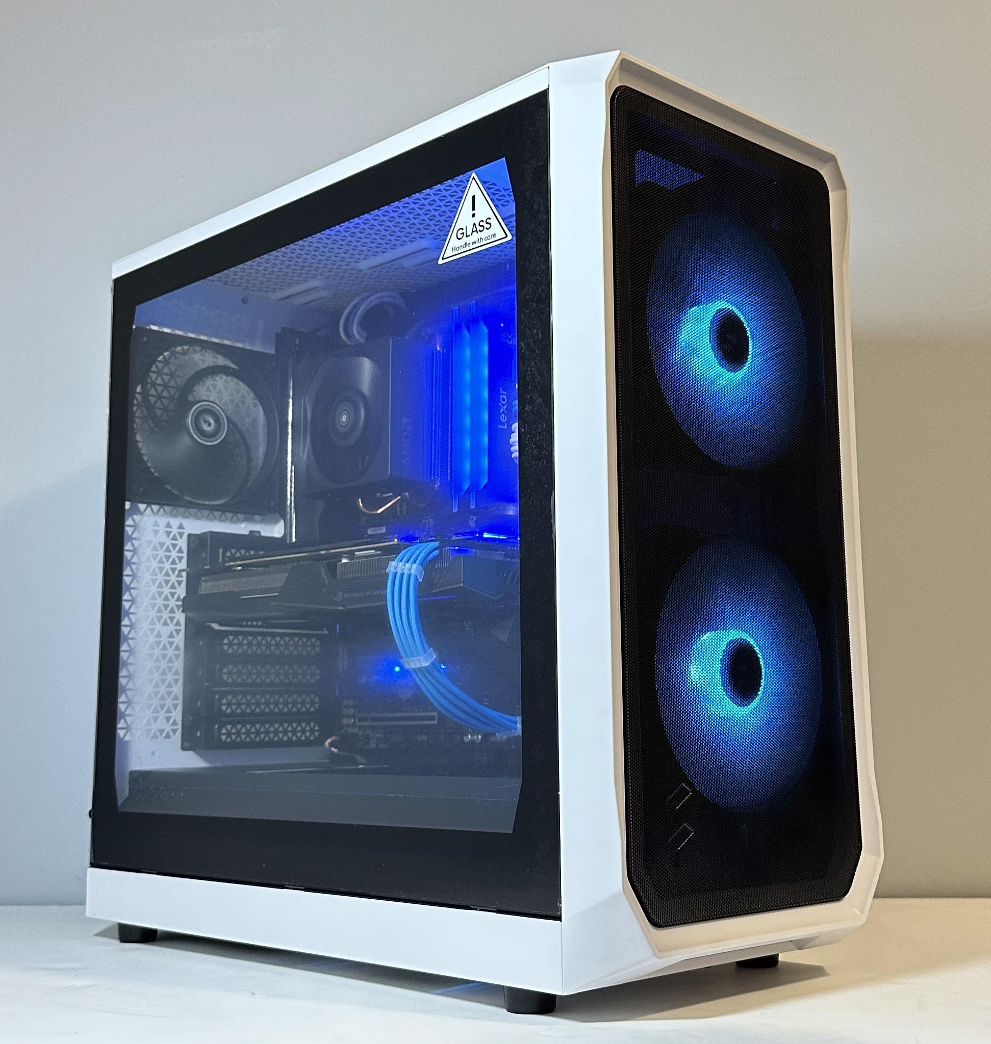 Ryzen 7 1700X/Nvidia GTX 1070 8GB Custom White RGB Gaming PC W/ Keyboard & Mouse