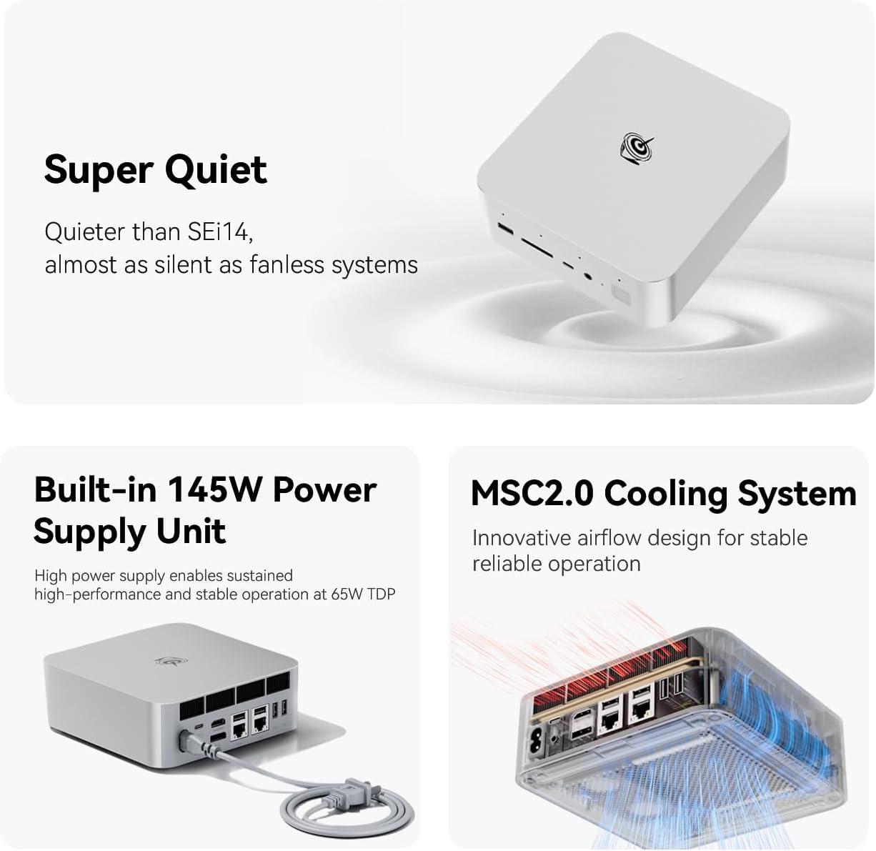 Beelink GTi12 Mini PC + EX Docking Station, Intel Core i9-12900H (14C/20T, up to 5.0GHz)