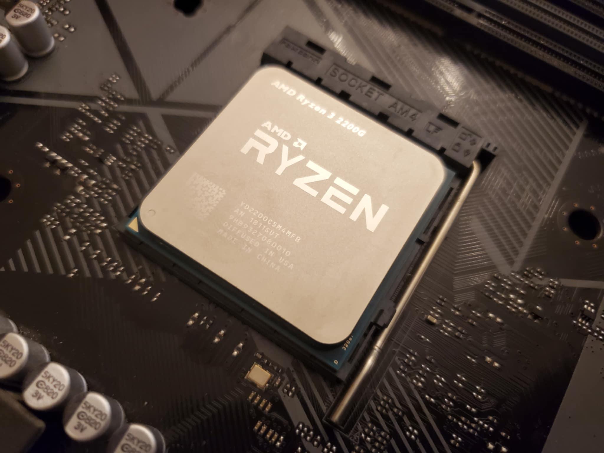 Asus Prime B450M-A with AMD Ryzen 3 2200 G and 8gb of Viper 3000MHz DDR4 Ram