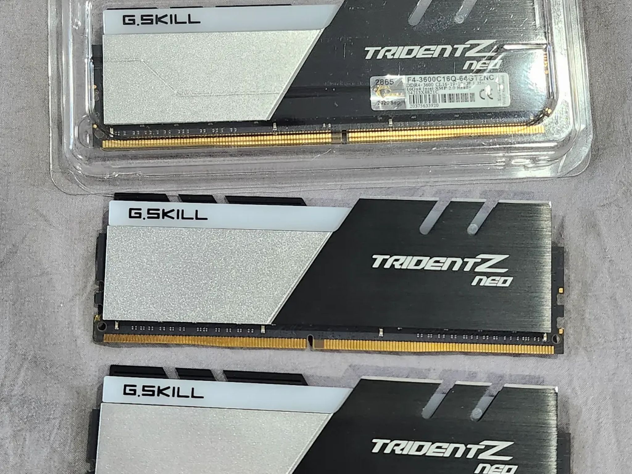 G.Skill Trident Z Neo Series (Intel XMP) DDR4 RAM 64GB (4x16GB) 3600MT/s CL16-19-19-39. Quad-Channel