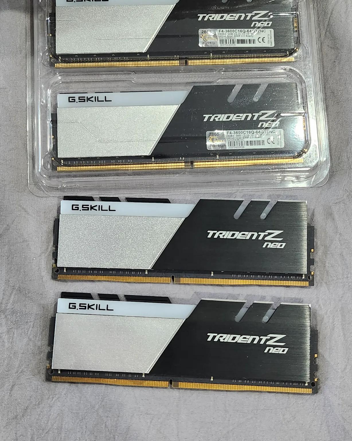 G.Skill Trident Z Neo Series (Intel XMP) DDR4 RAM 64GB (4x16GB) 3600MT/s CL16-19-19-39. Quad-Channel
