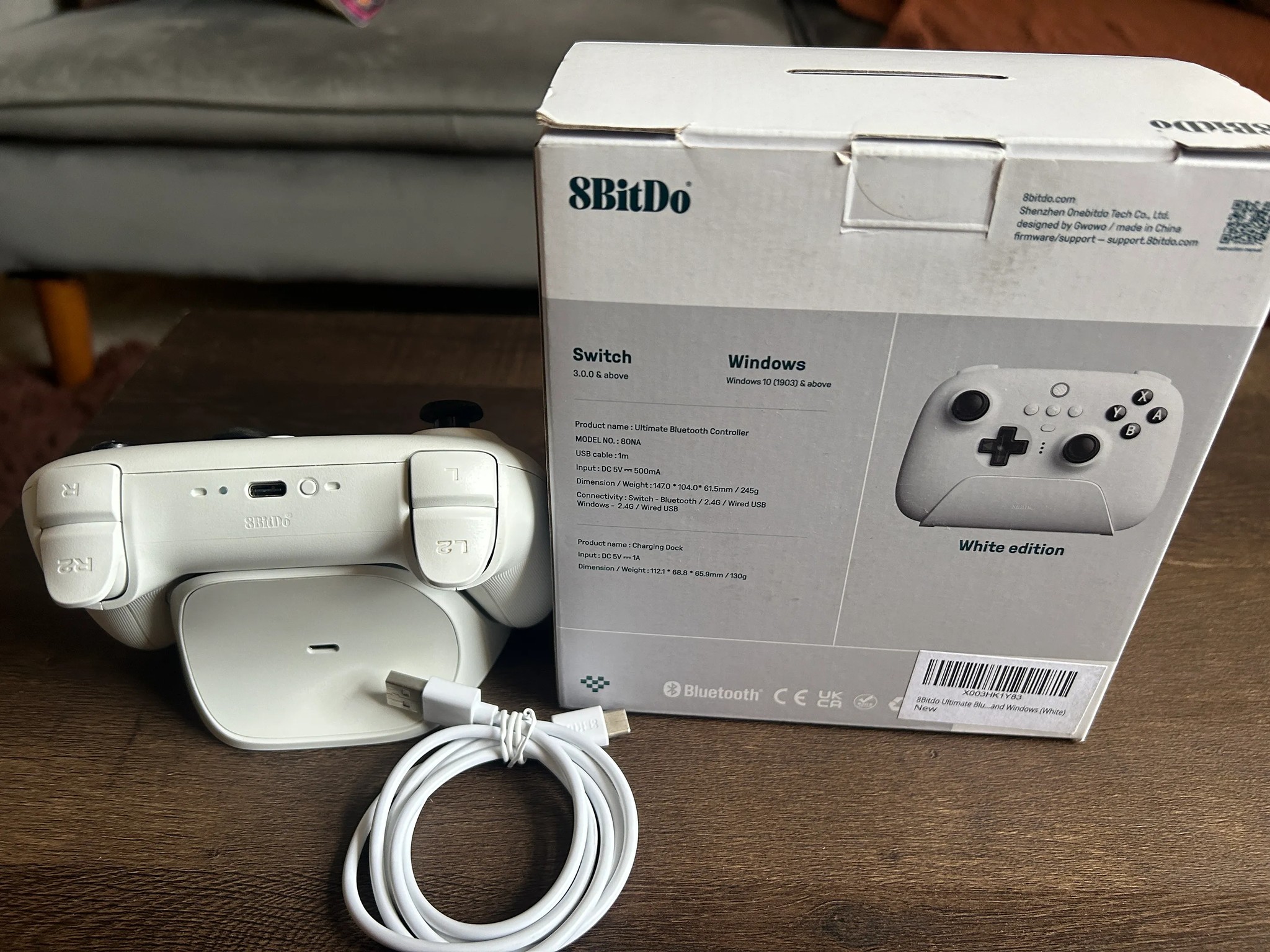 8BitDo Ultimate Bluetooth Controller,  Charging Dock, Wireless, Hall Sensor Joystick, Switch