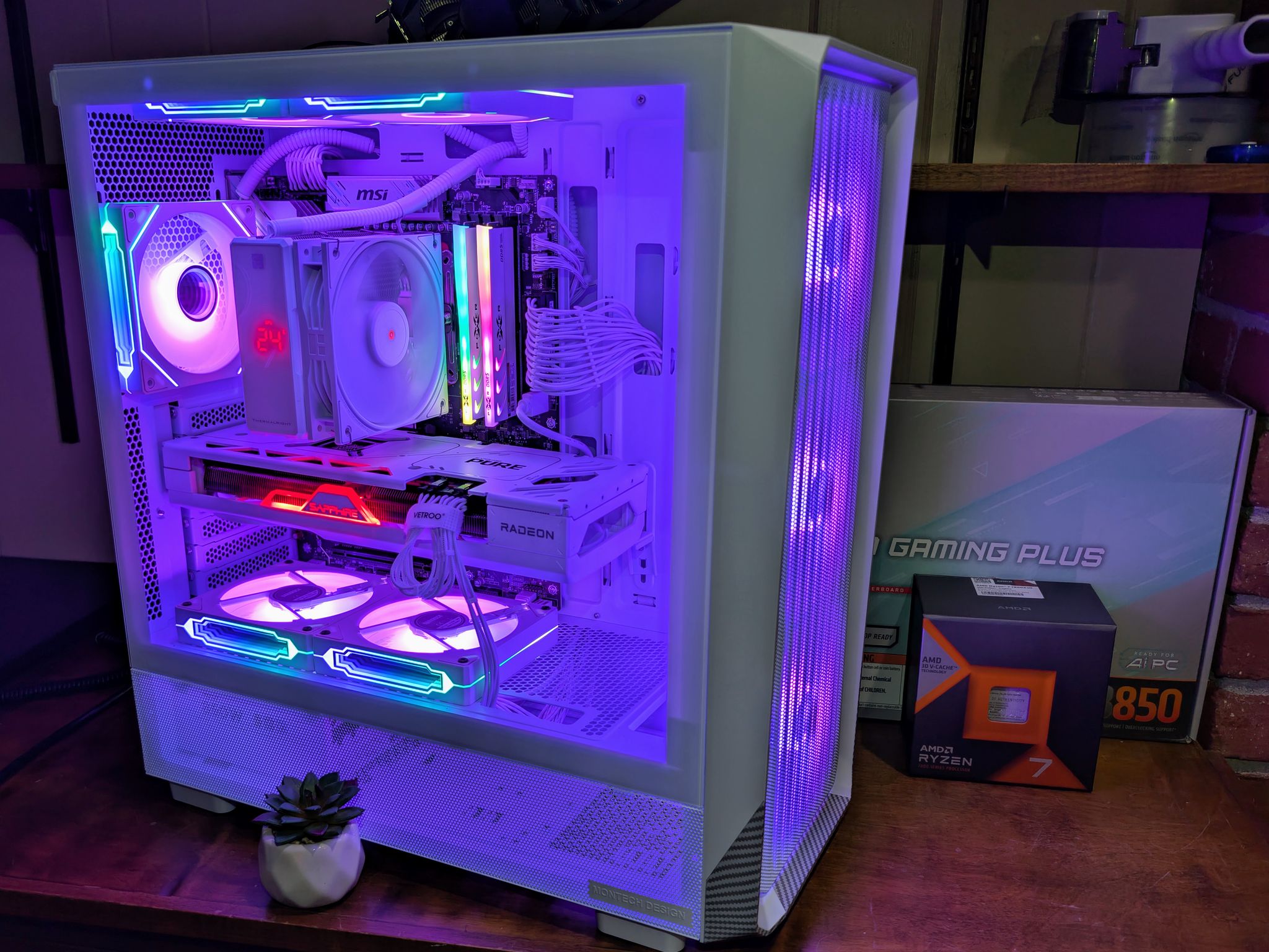 All-White Custom Gaming PC | AMD 7800X3D | Sapphire Pure 7800XT 16GB | 32GB DDR5 6000MT/s | 1.25TB
